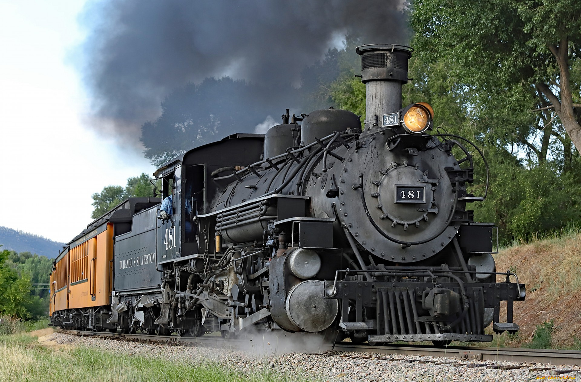 техника, паровозы, локомотив, состав