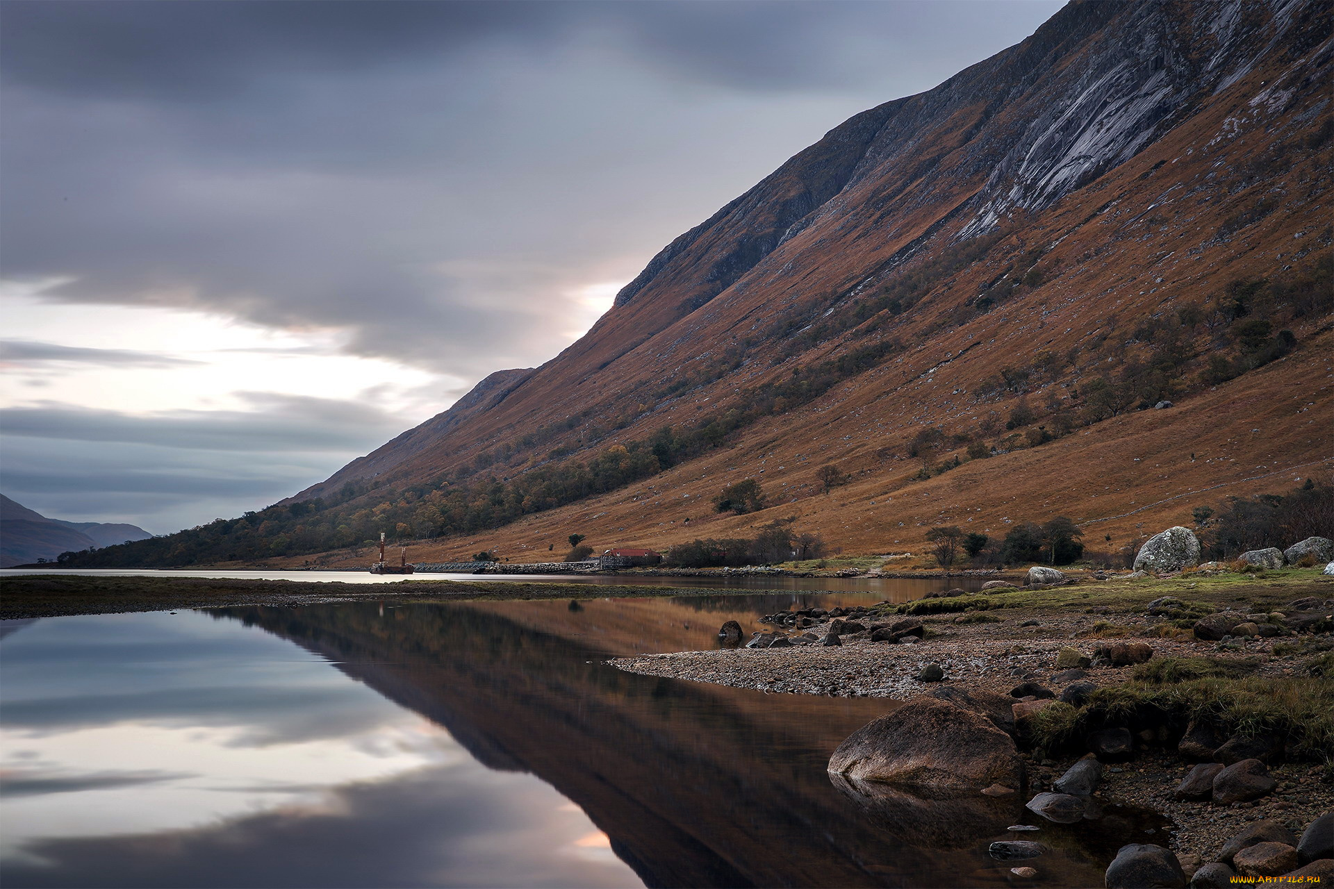 природа, пейзажи, озеро, горы, отражение