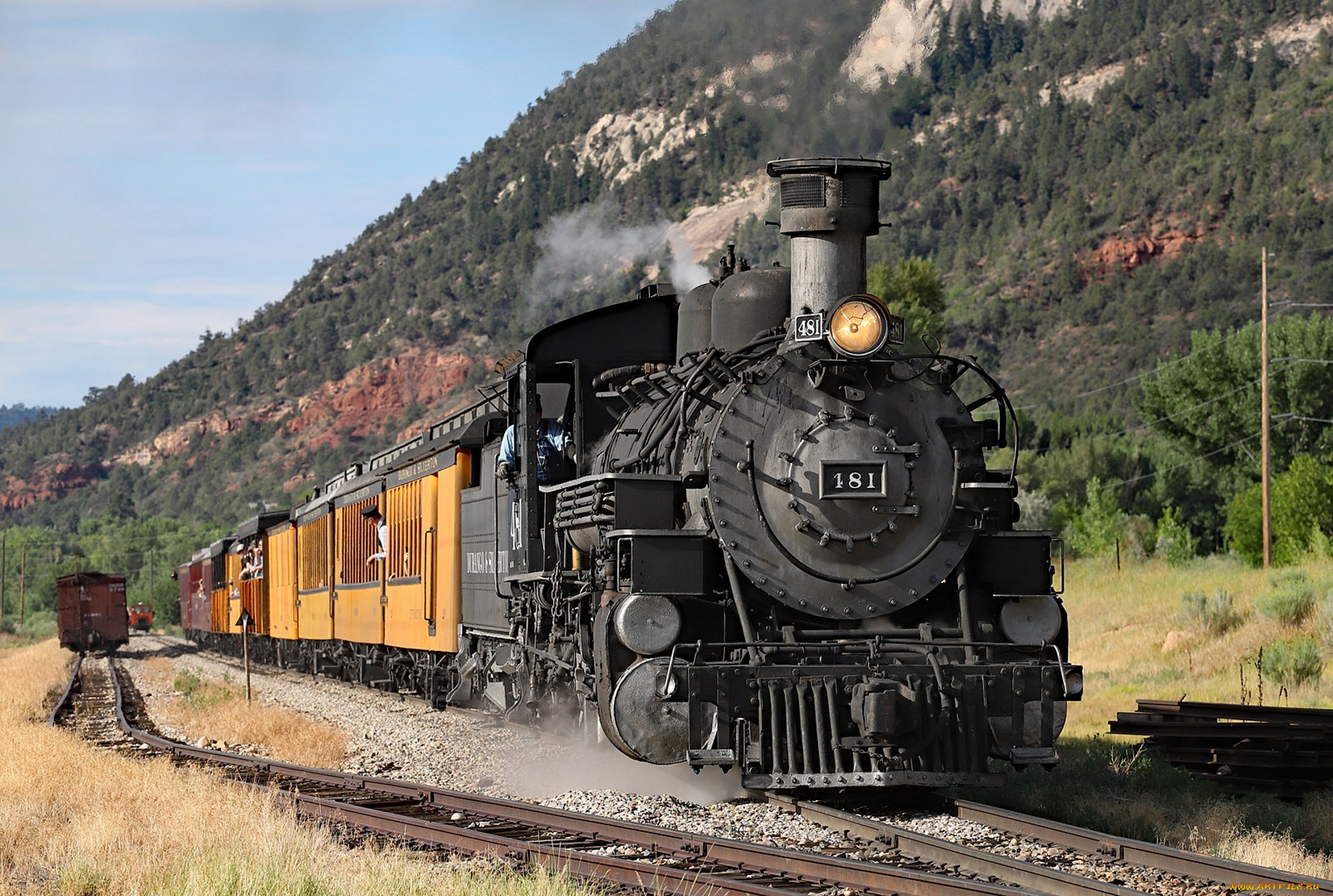 техника, паровозы, состав, локомотив