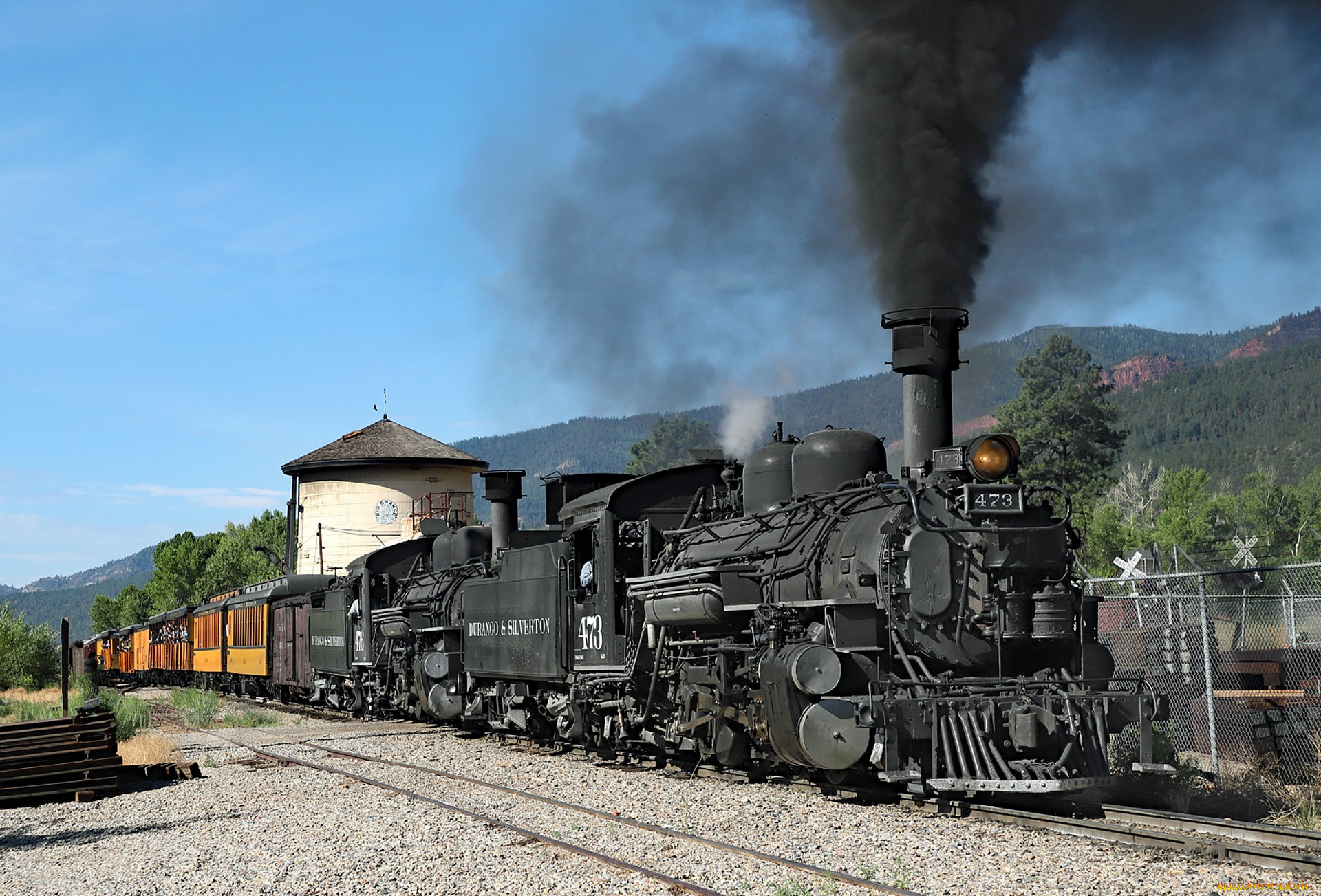 техника, паровозы, локомотив, состав