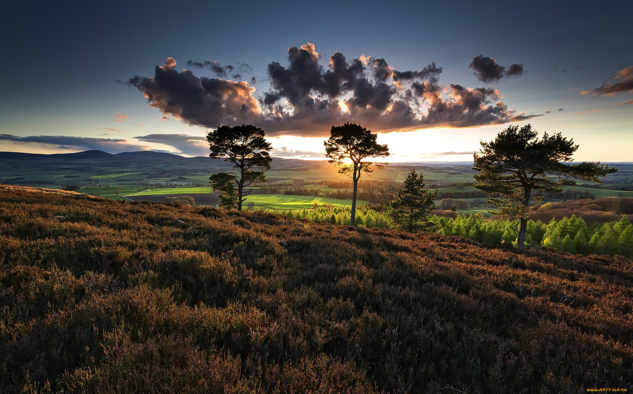 природа, восходы, закаты, солнце, небо, облака, wallhaven, пейзаж