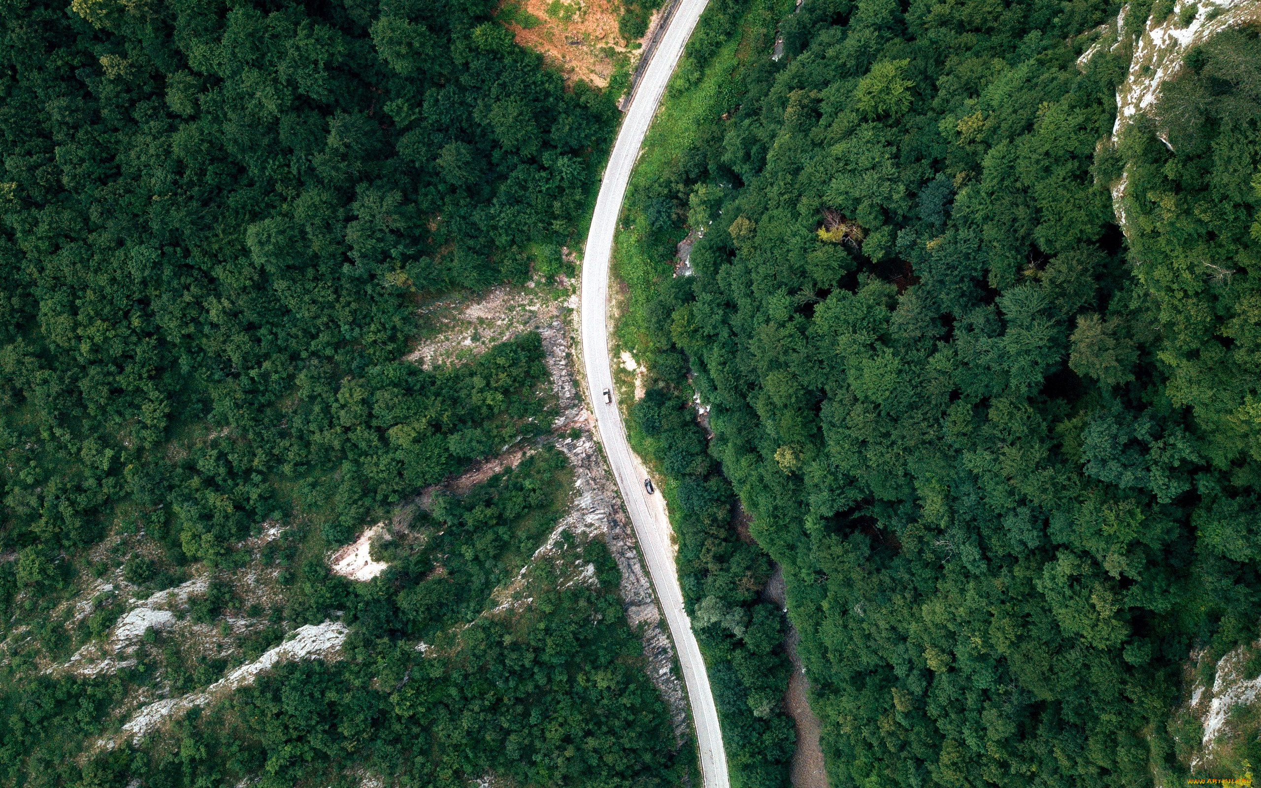 природа, дороги, панорама