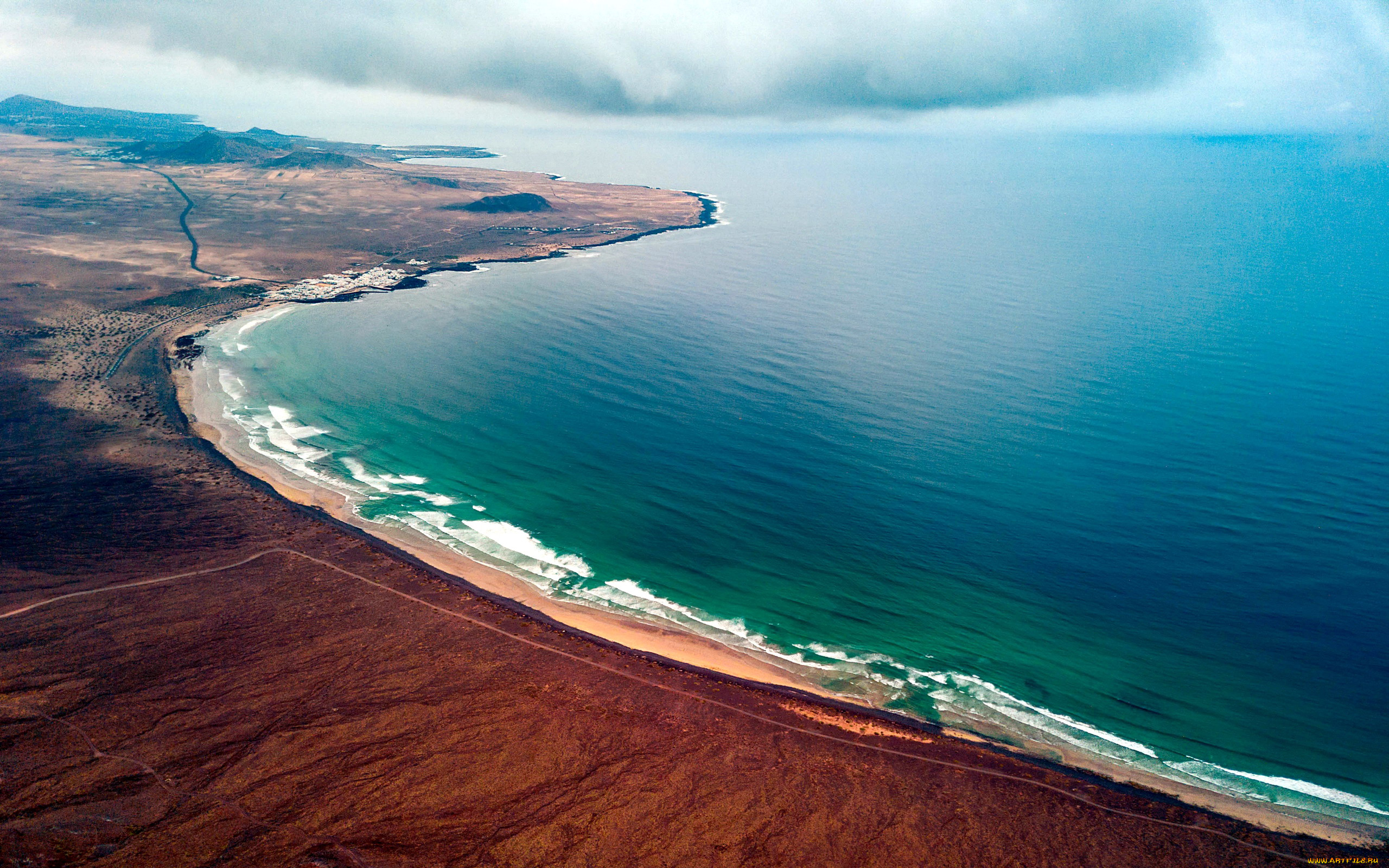 природа, побережье, облака, вода