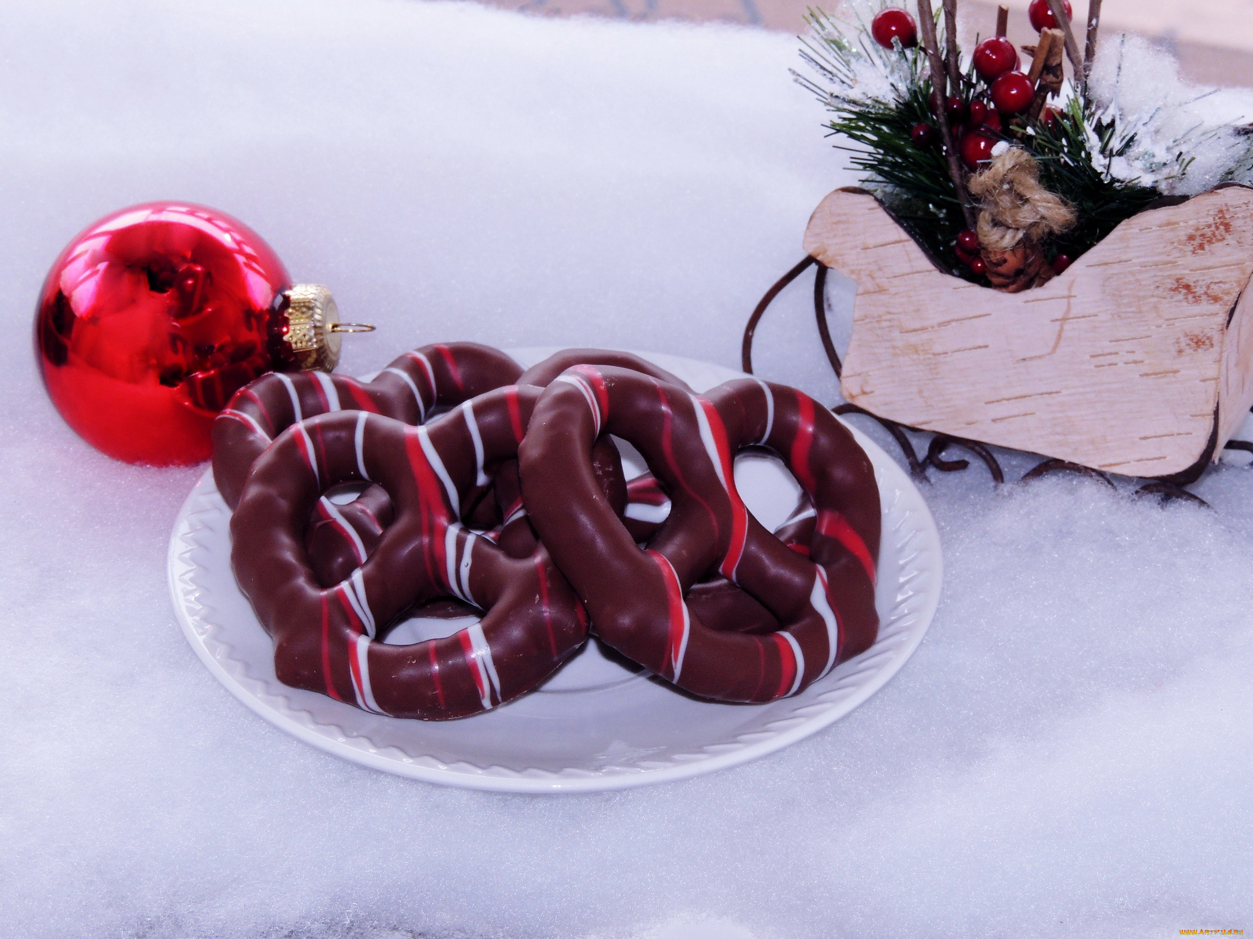 праздничные, угощения, бретцели, шарик