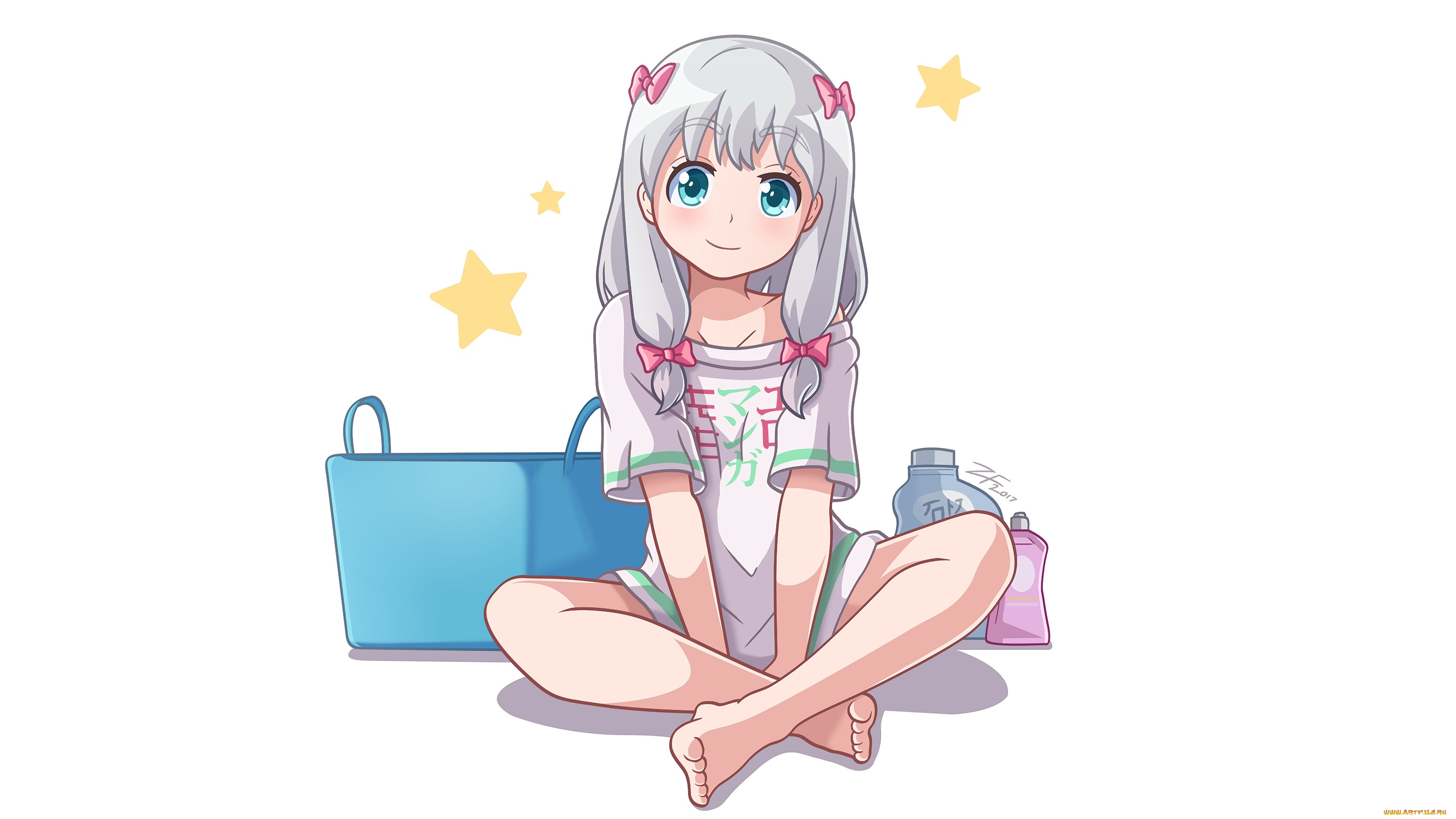 аниме, eromanga-sensei, фон, взгляд, девушка