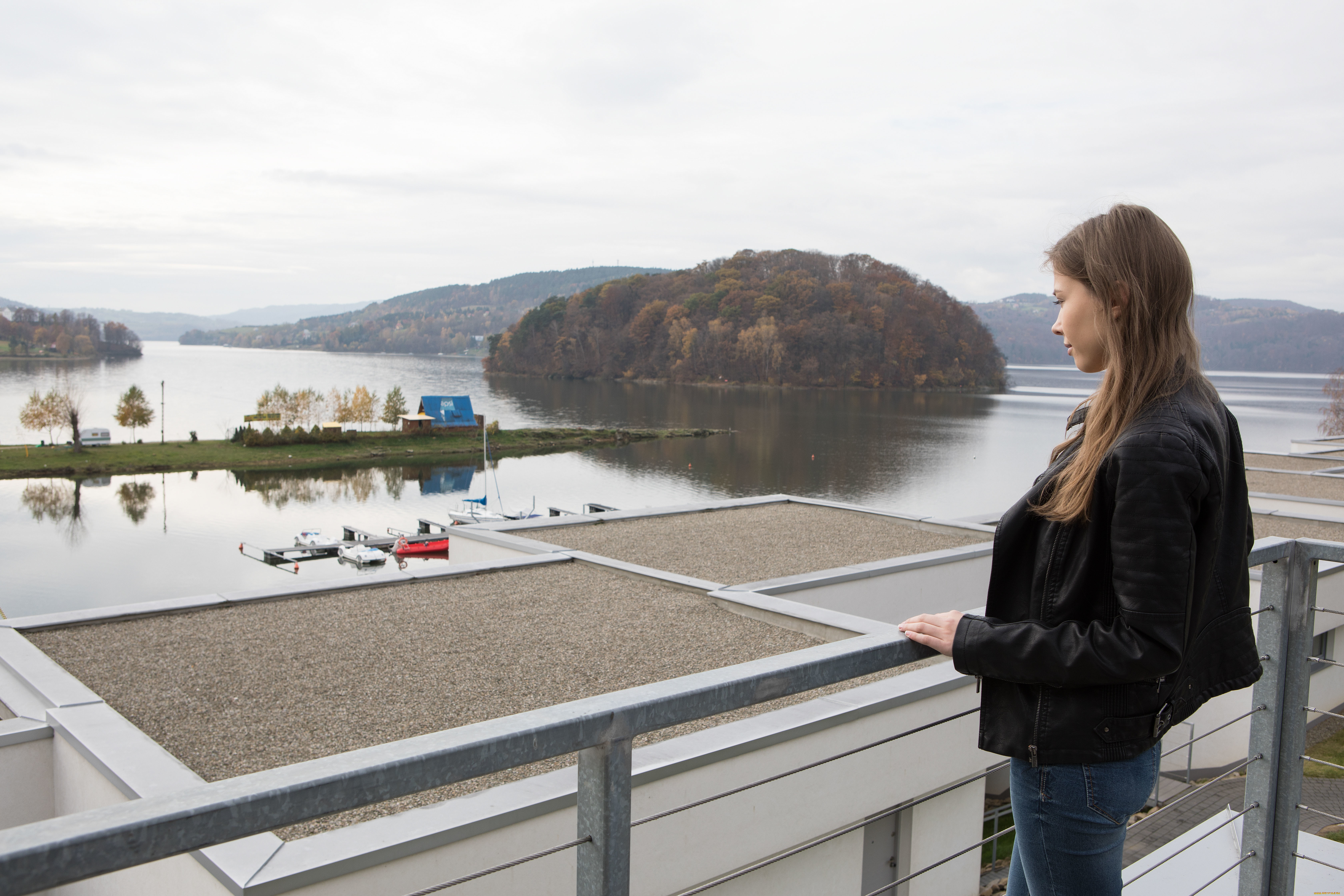 девушки, mila, azul, остров, озеро, фон, девушка