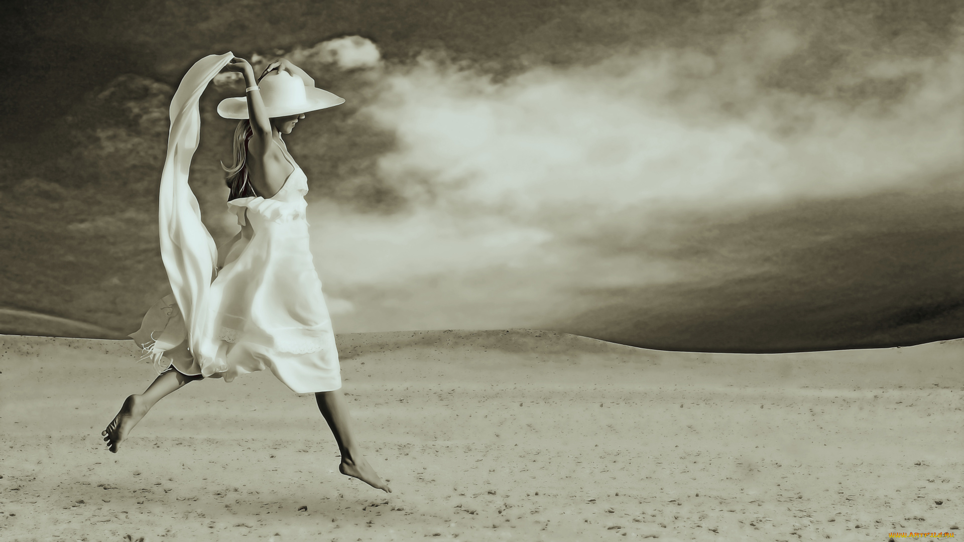 календари, компьютерный, дизайн, calendar, женщина, бежит, шляпа, девушка, природа, 2019