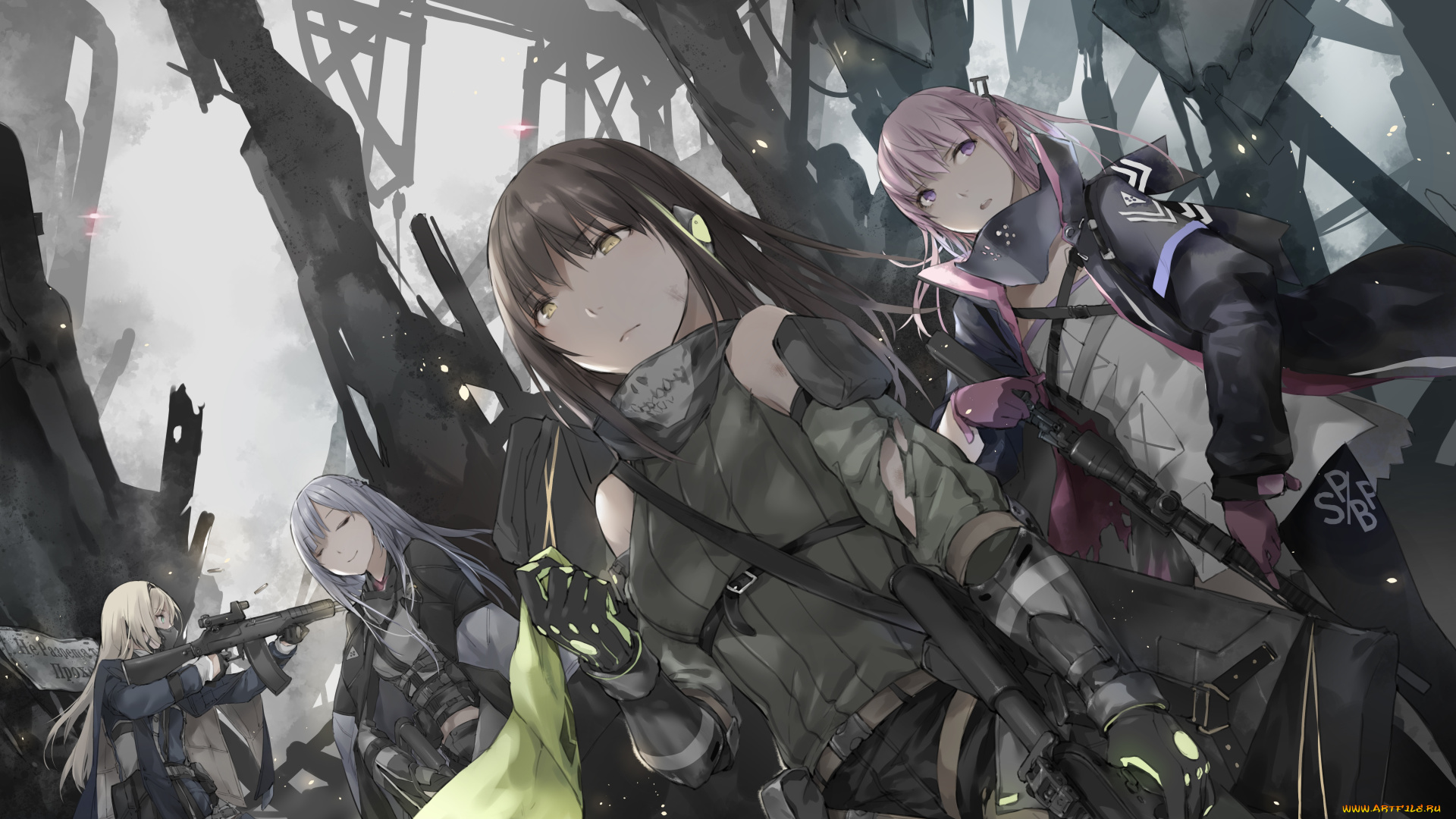 аниме, girls, frontline, girls, frontline
