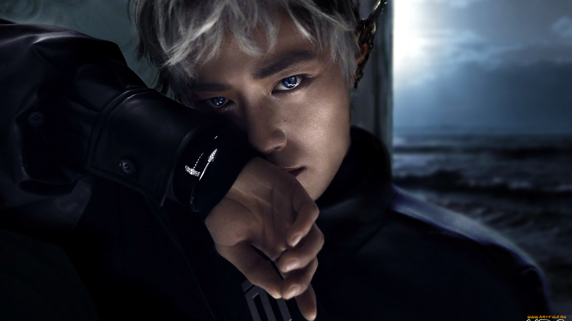 мужчины, xiao, zhan, актер, куртка, образ, лицо