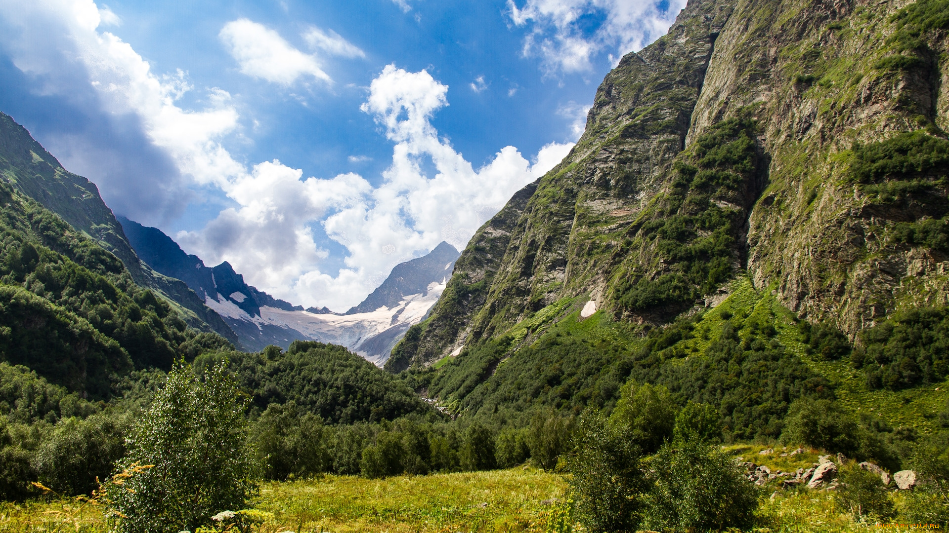 ущелье, алибек, природа, горы, ущелье, алибек, кавказ, северный, россия