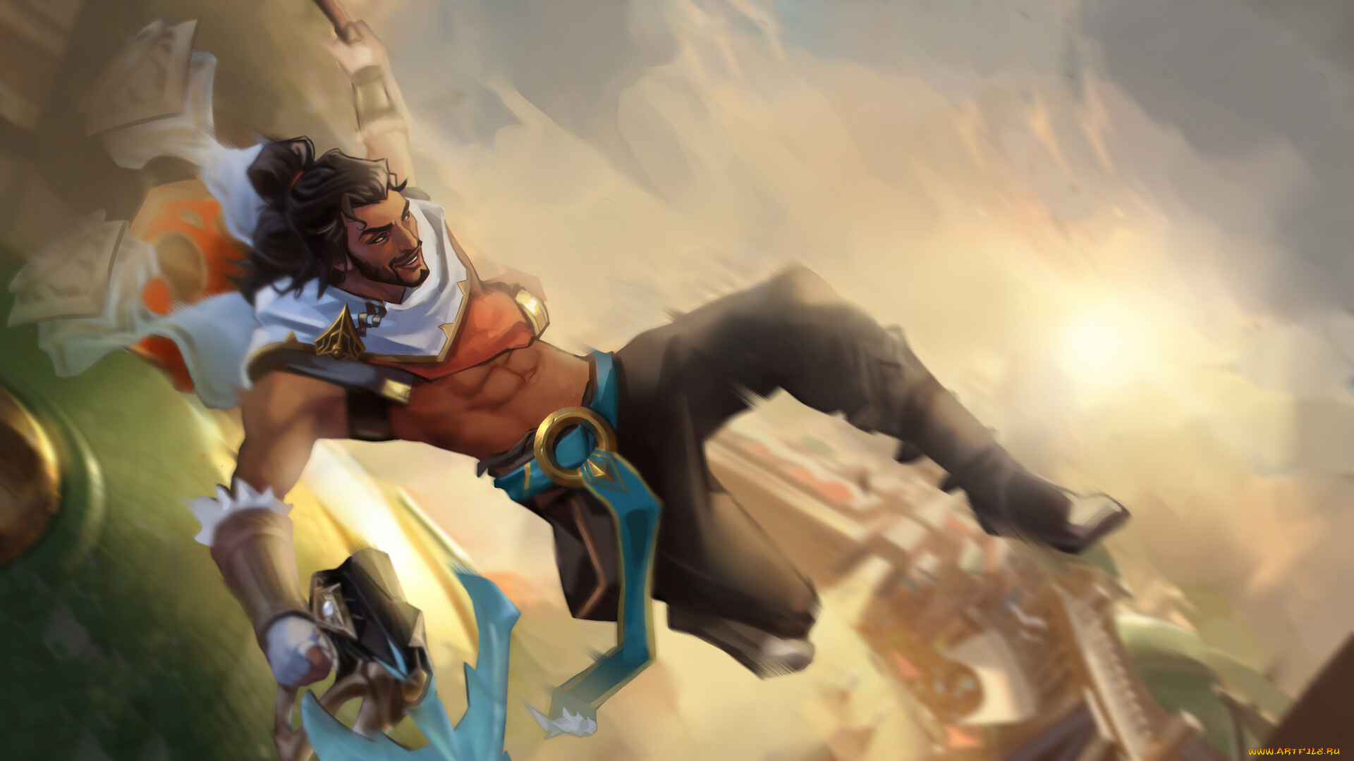 видео, игры, league, of, legends, league, of, legends, akshan