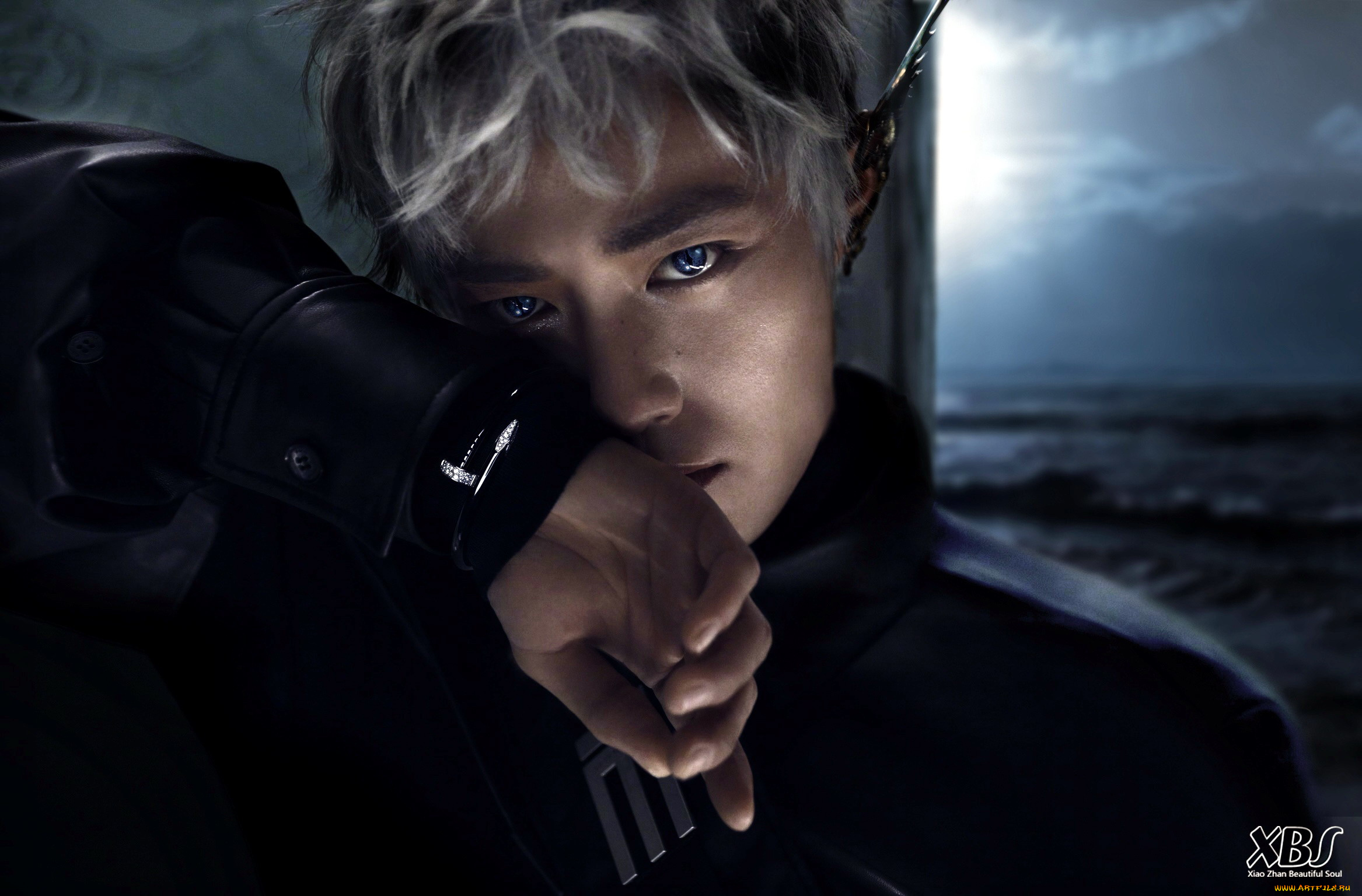 мужчины, xiao, zhan, актер, куртка, образ, лицо