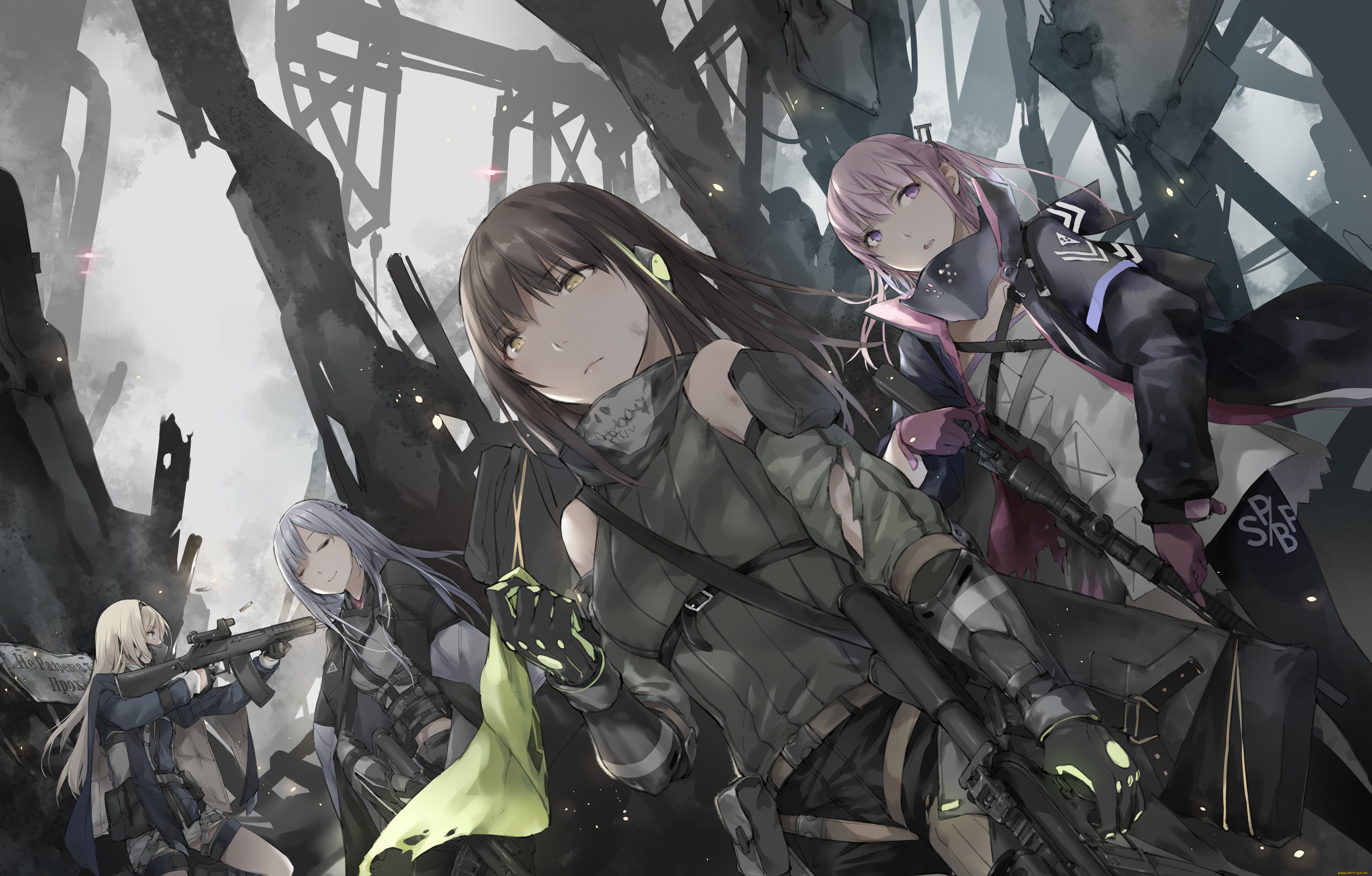 аниме, girls, frontline, girls, frontline