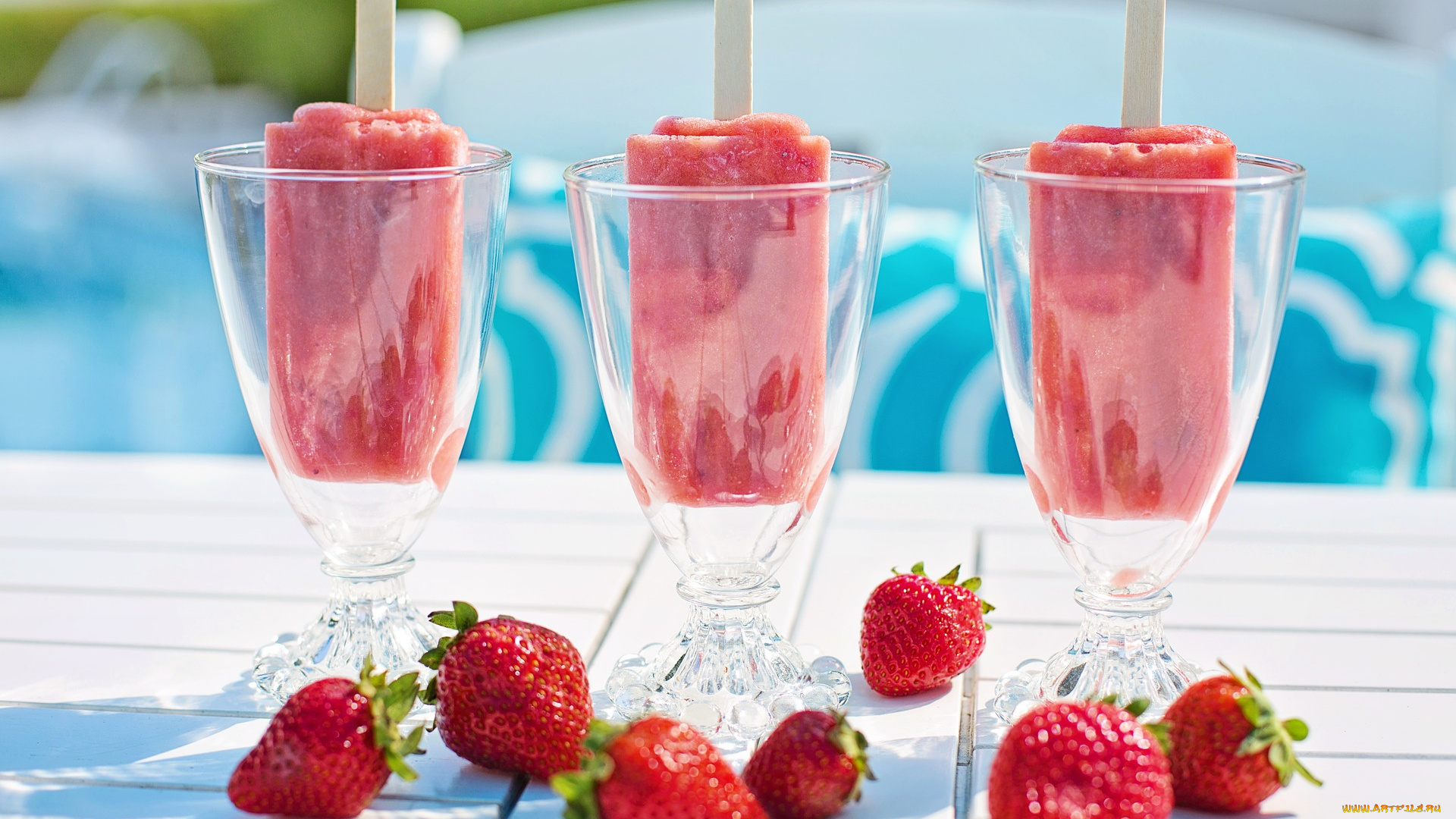 еда, мороженое, , десерты, клубника, ягоды, клубничное