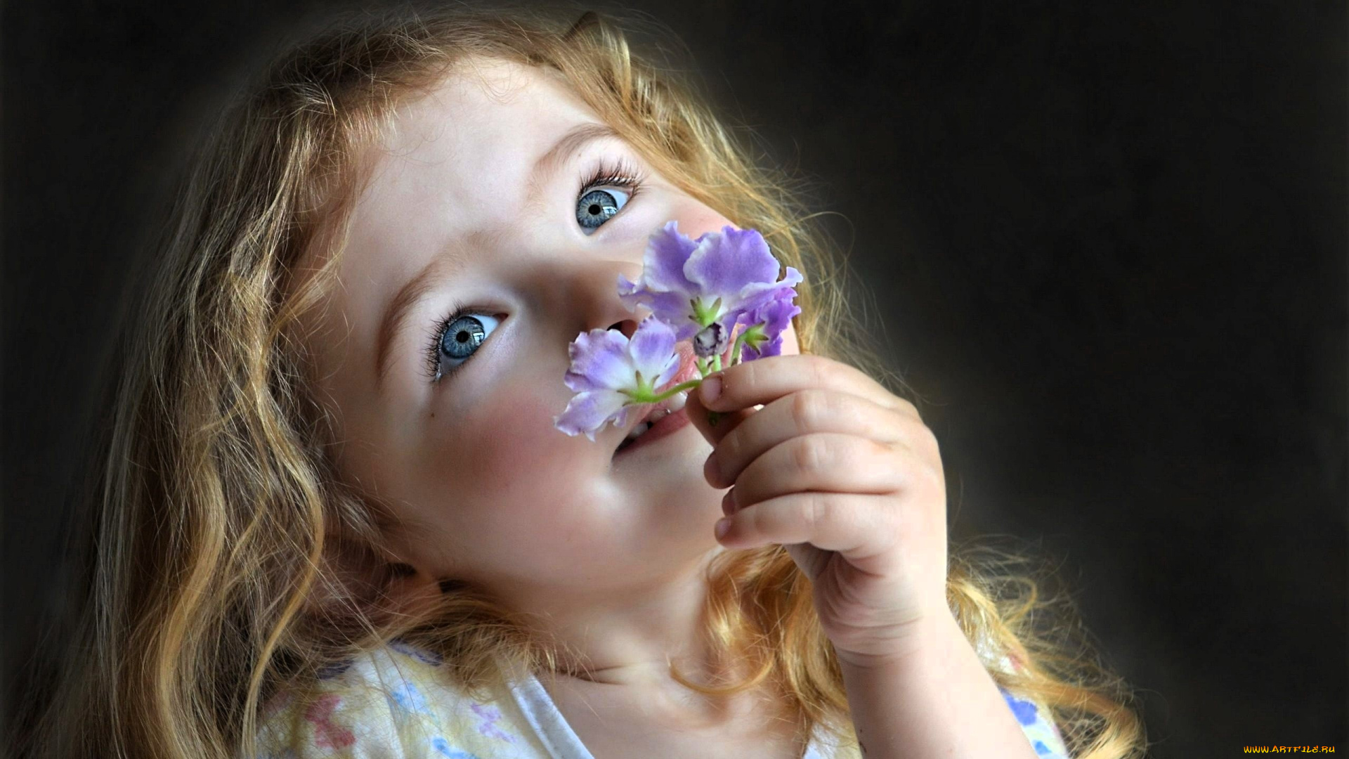 разное, дети, девочка, лицо, цветы