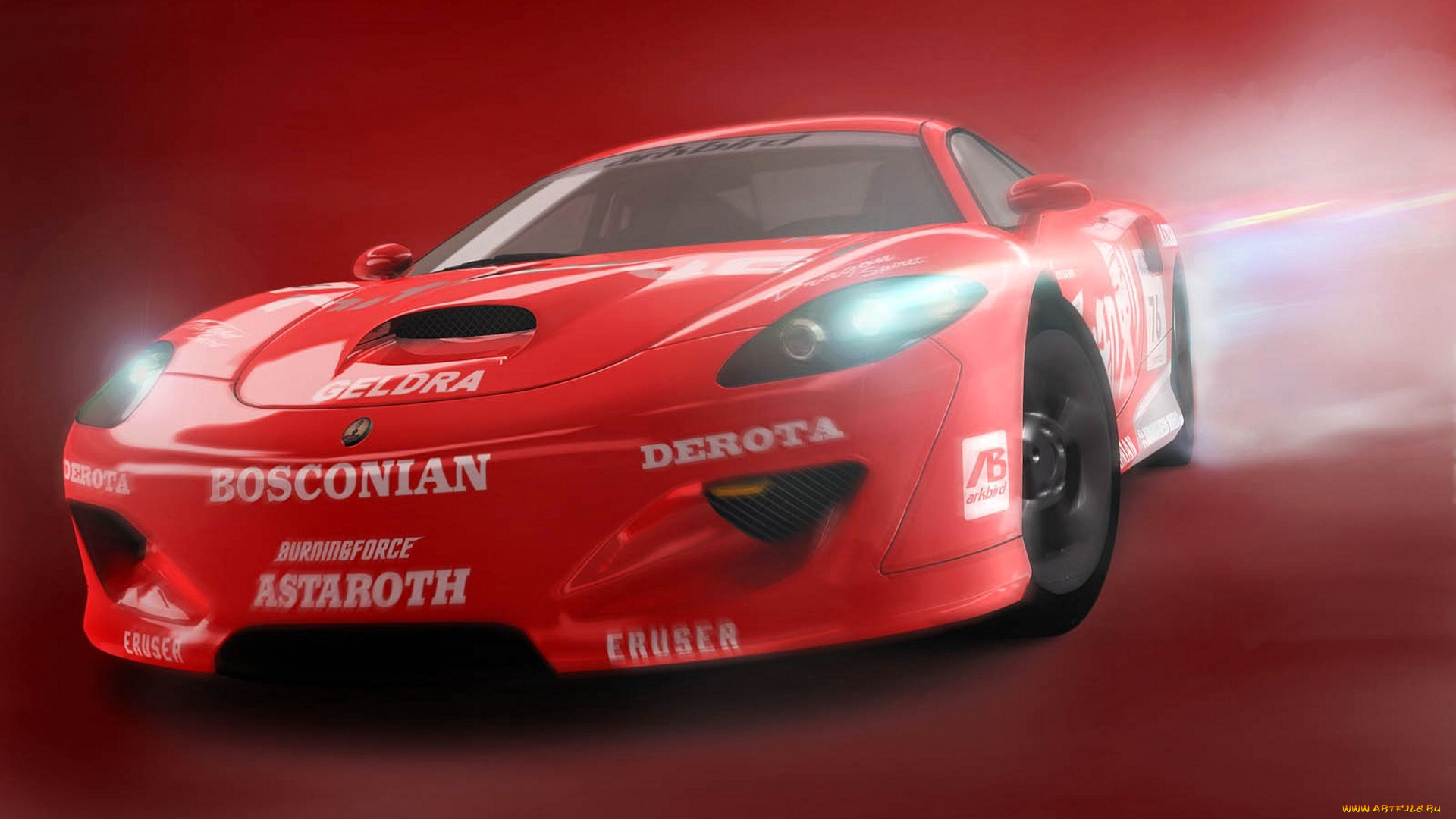 видео, игры, ridge, racer, 6, машина, красная