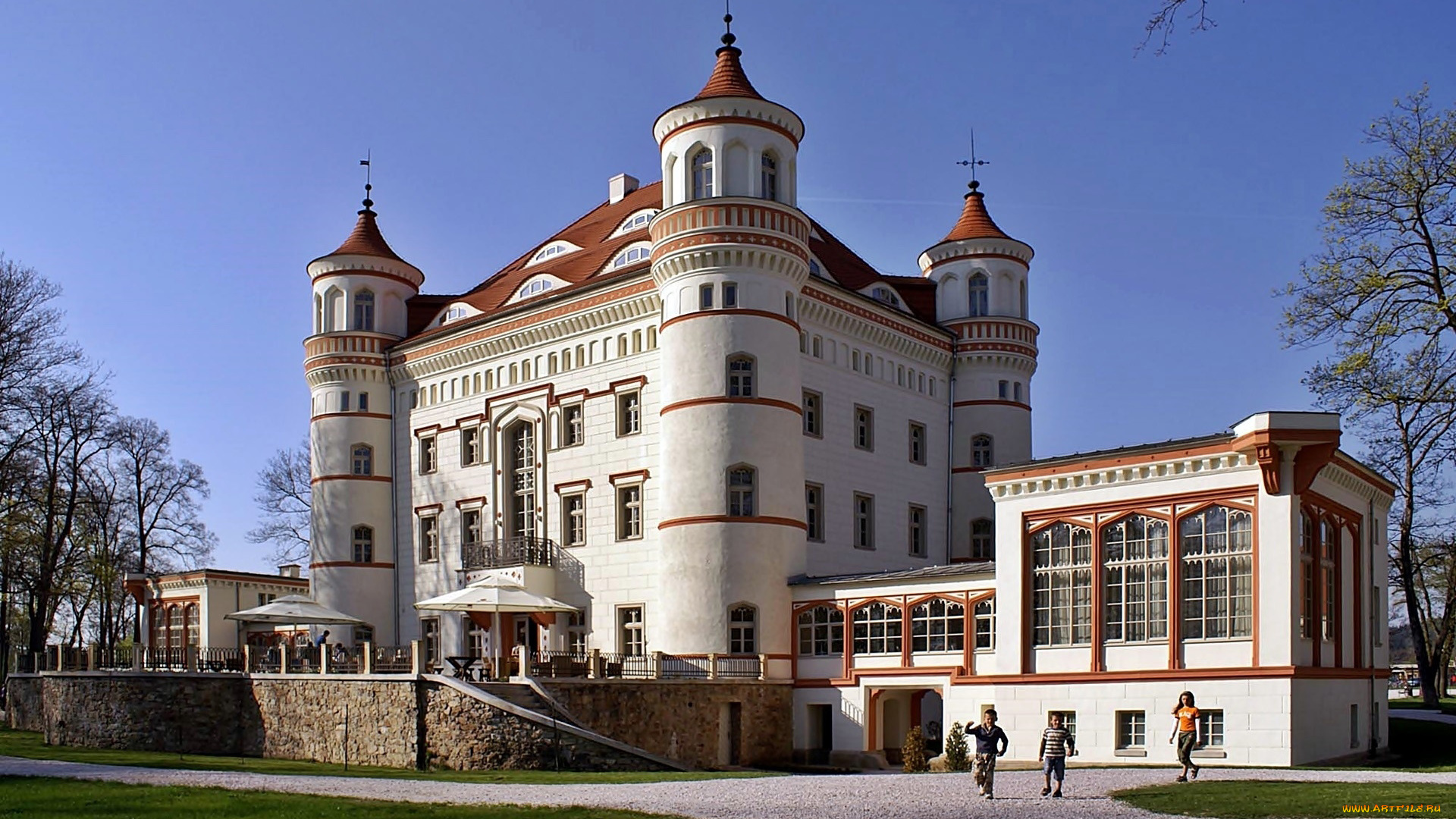 wojanоw, palace, poland, города, замки, польши, wojanоw, palace