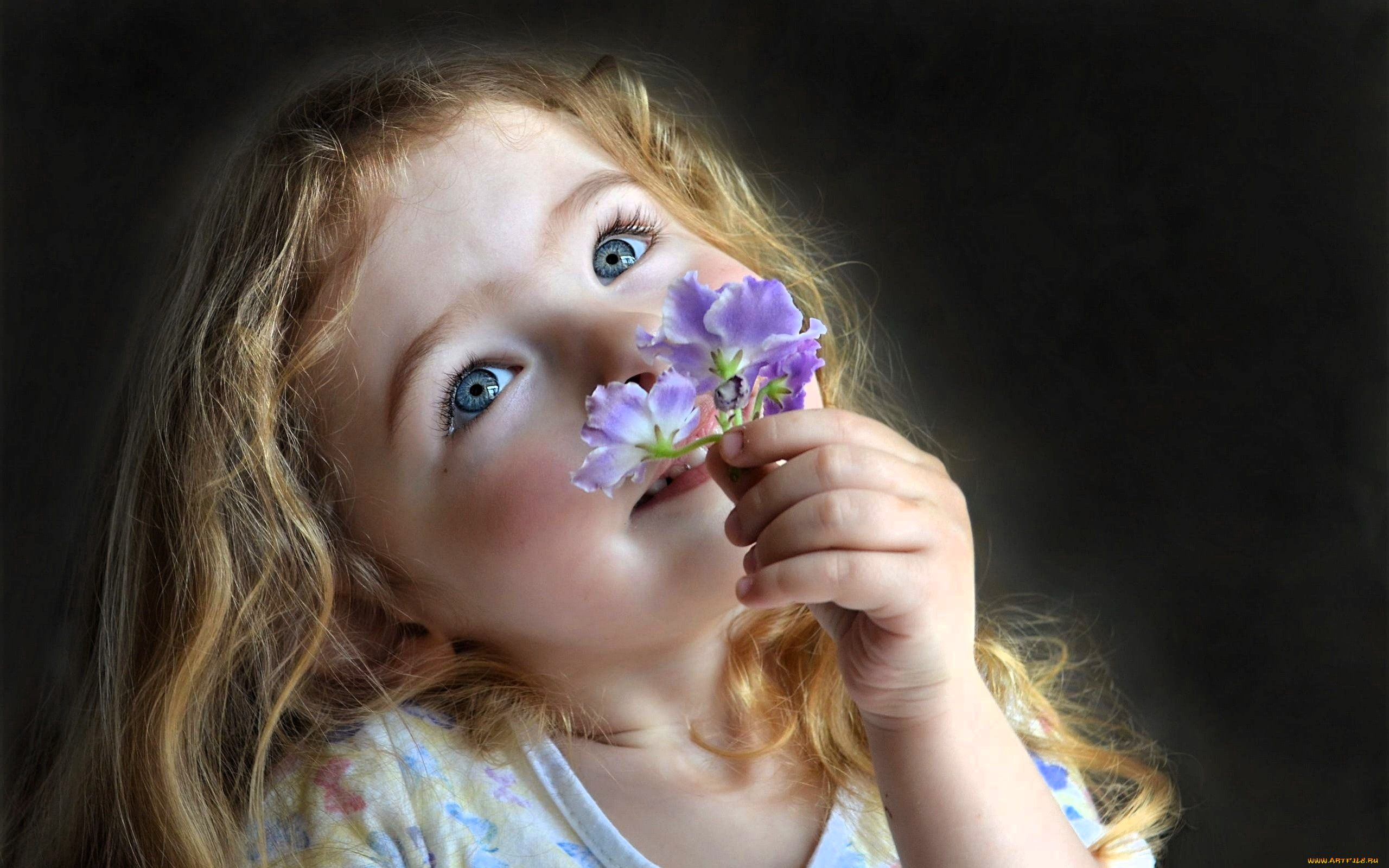 разное, дети, девочка, лицо, цветы