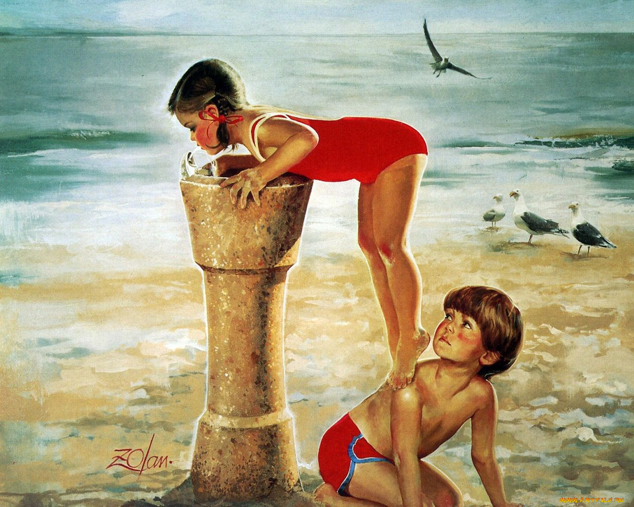 рисованные, дети