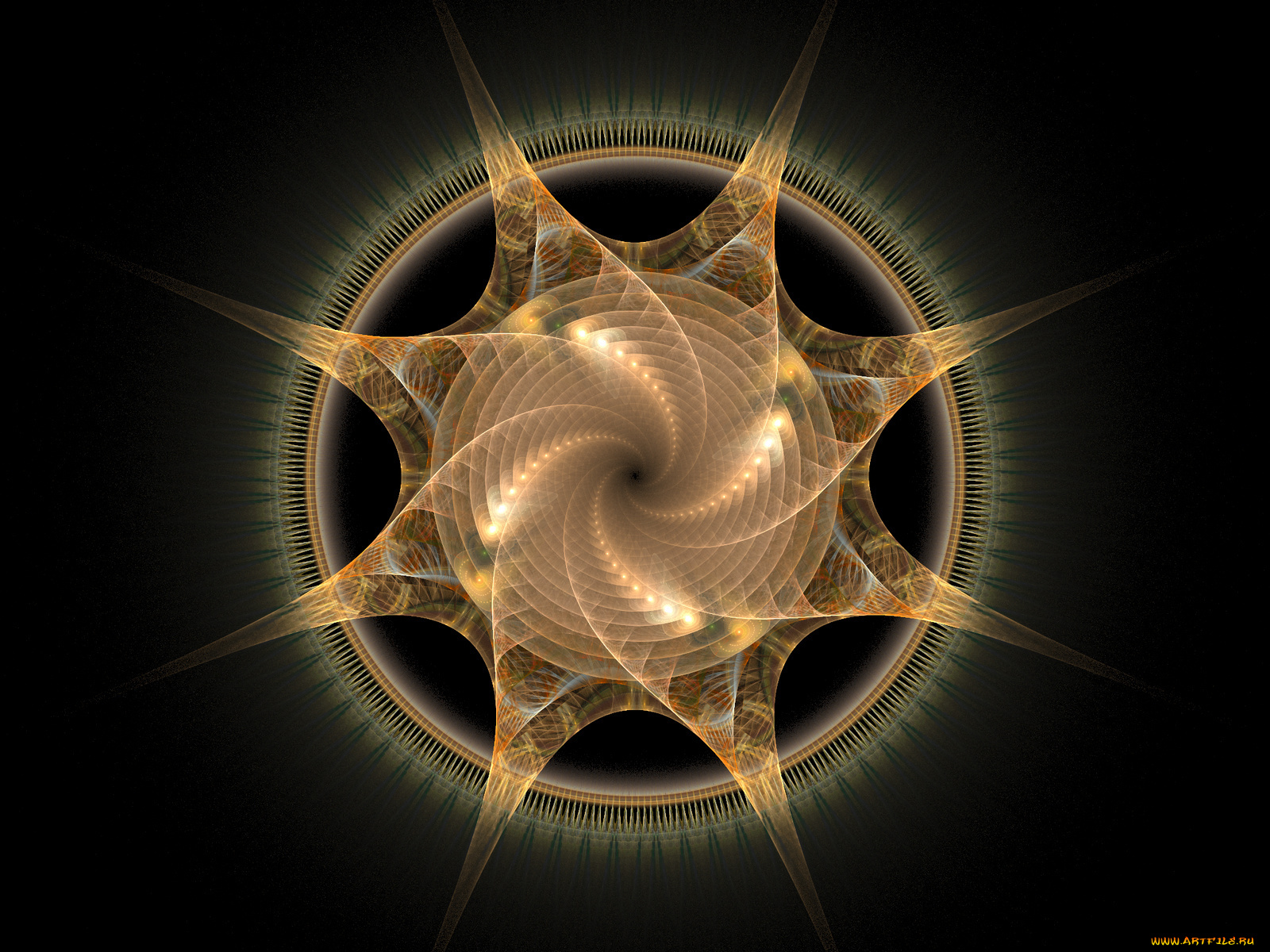 3д, графика, fractal, фракталы, узор, тёмный, цвета, абстракция