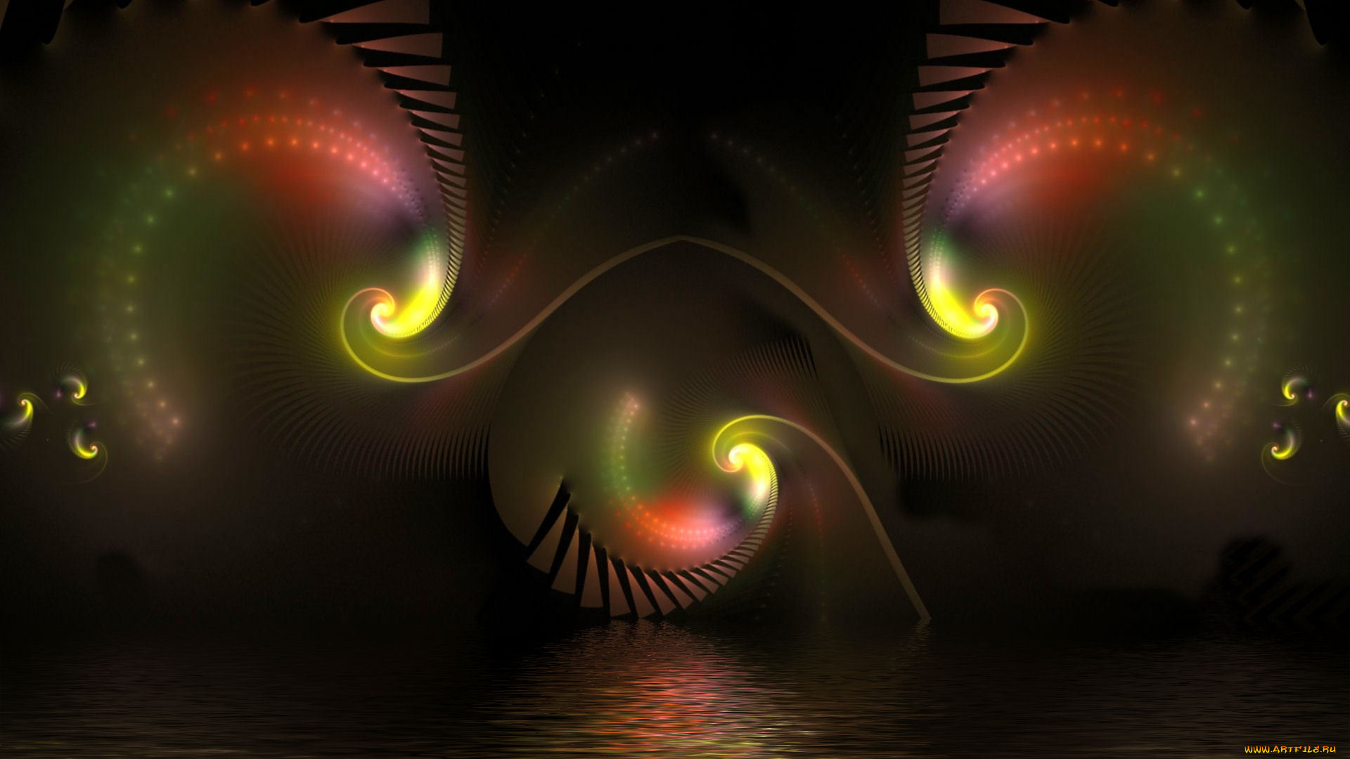 3д, графика, fractal, фракталы, цвета, фрактал