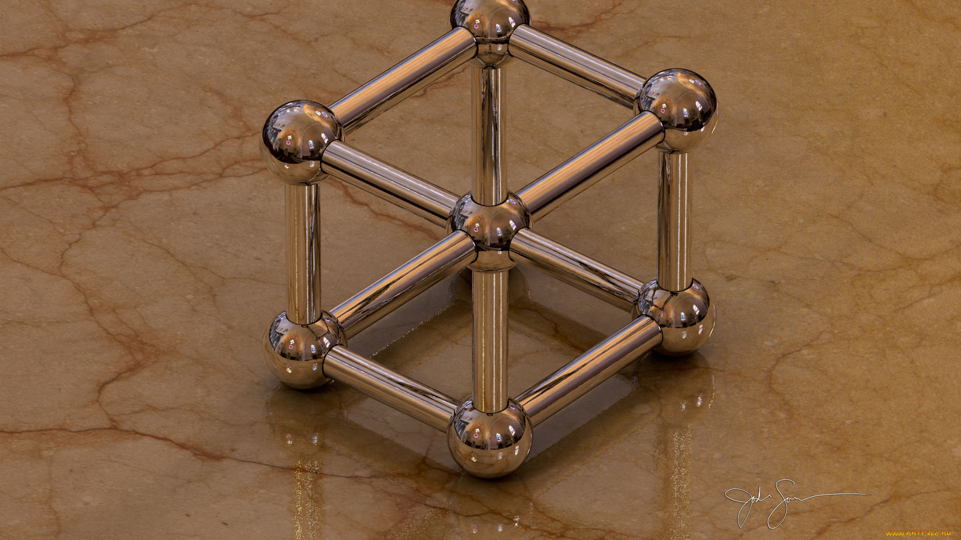 3д, графика, modeling, моделирование, шестиграник