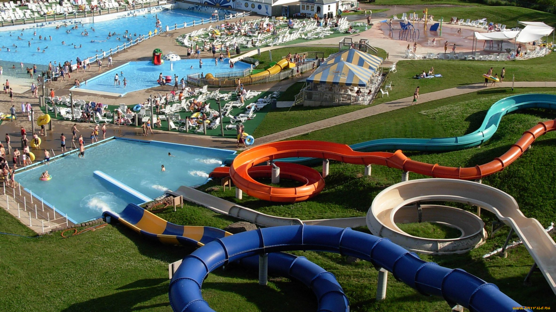 интерьер, бассейны, открытые, площадки, бассейн