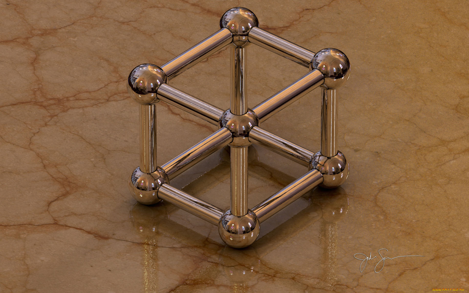 3д, графика, modeling, моделирование, шестиграник