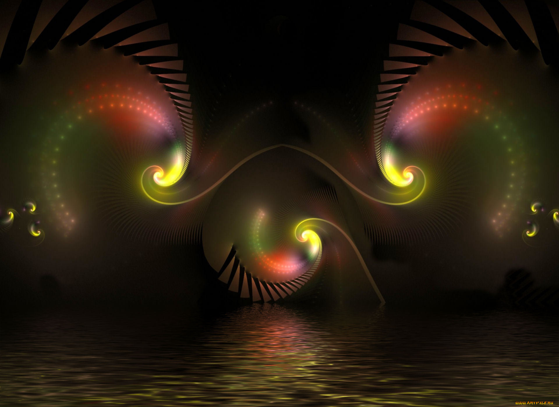 3д, графика, fractal, фракталы, цвета, фрактал