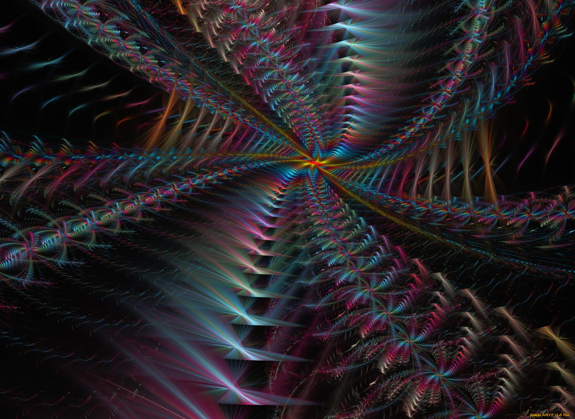 3д, графика, fractal, фракталы, узор, фрактал, цвета