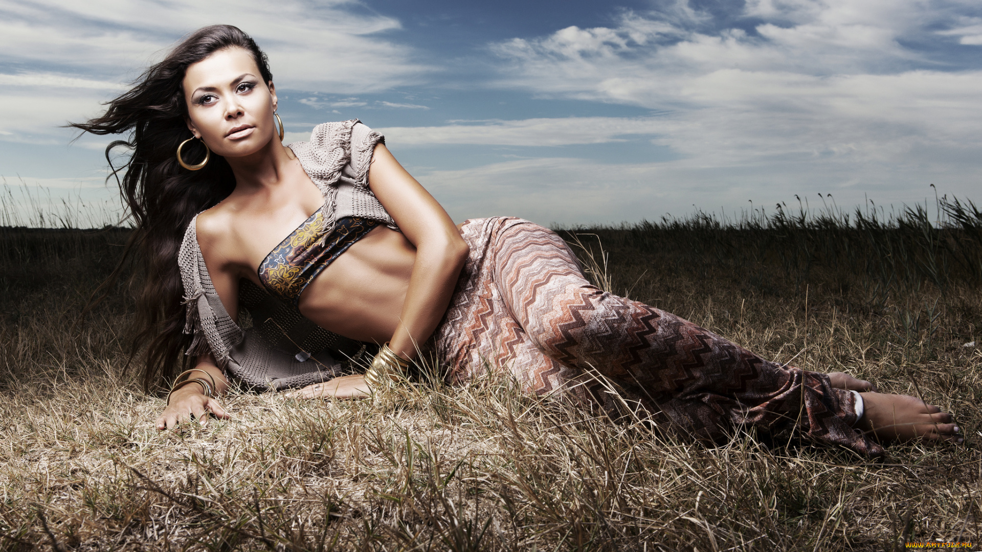 -Unsort, Брюнетки, Шатенки, девушки, unsort, брюнетки, шатенки, трава