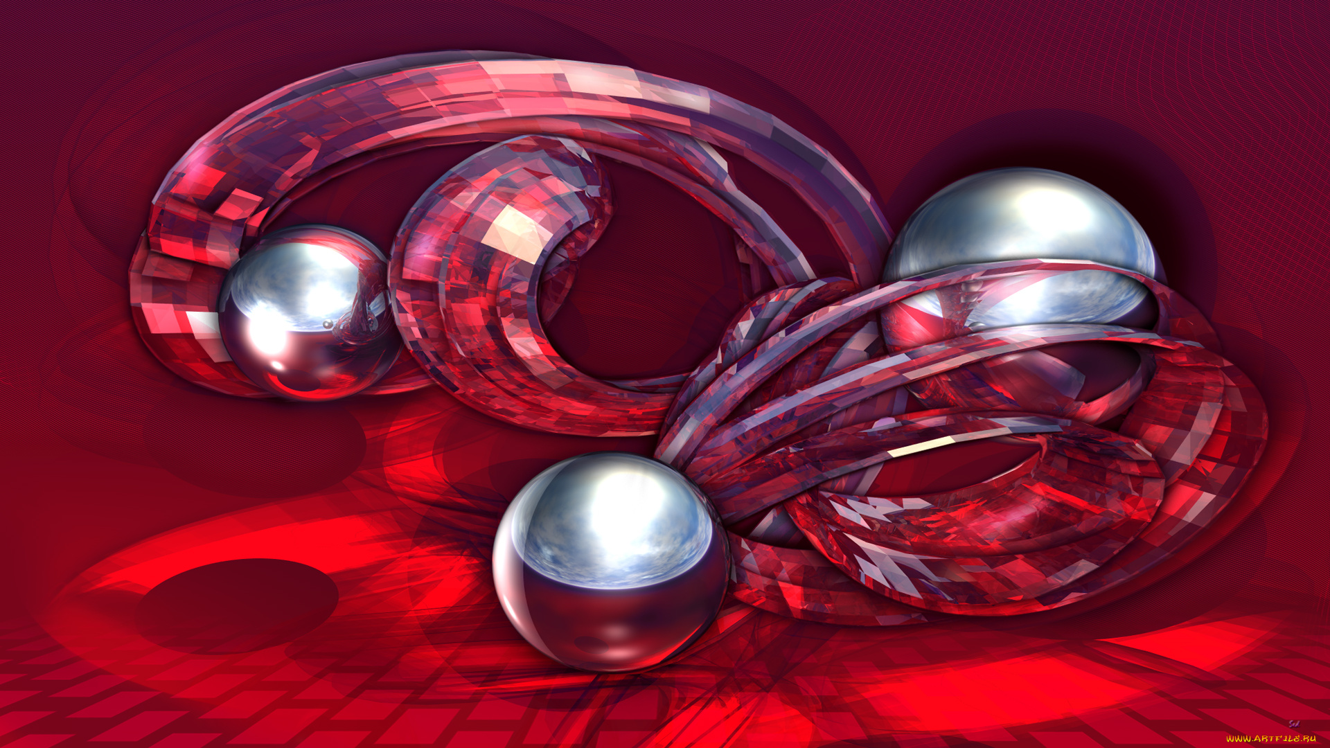 3д, графика, шары, фон, цвета, узор