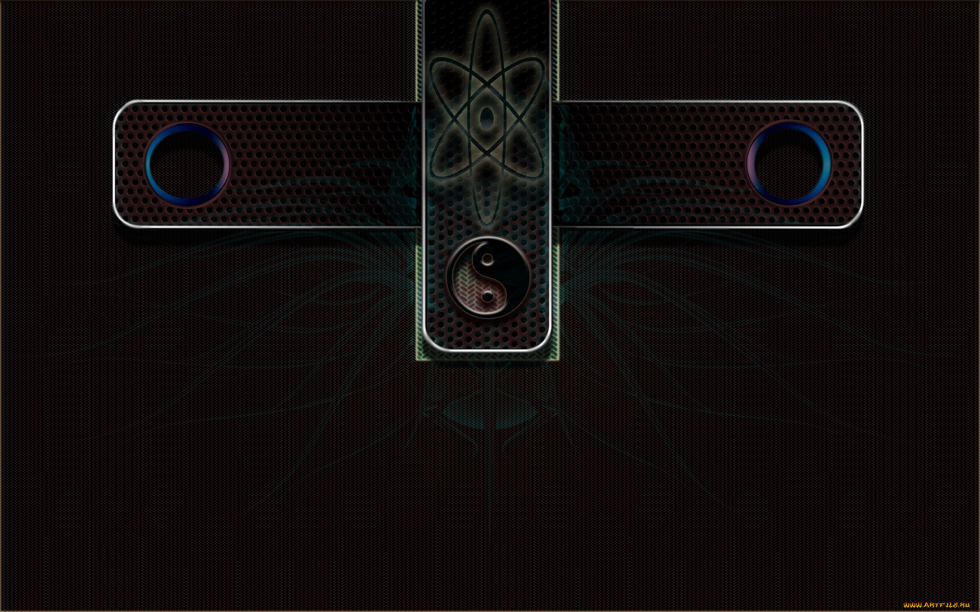 3д, графика, yin, yang, инь, Янь, рисунок