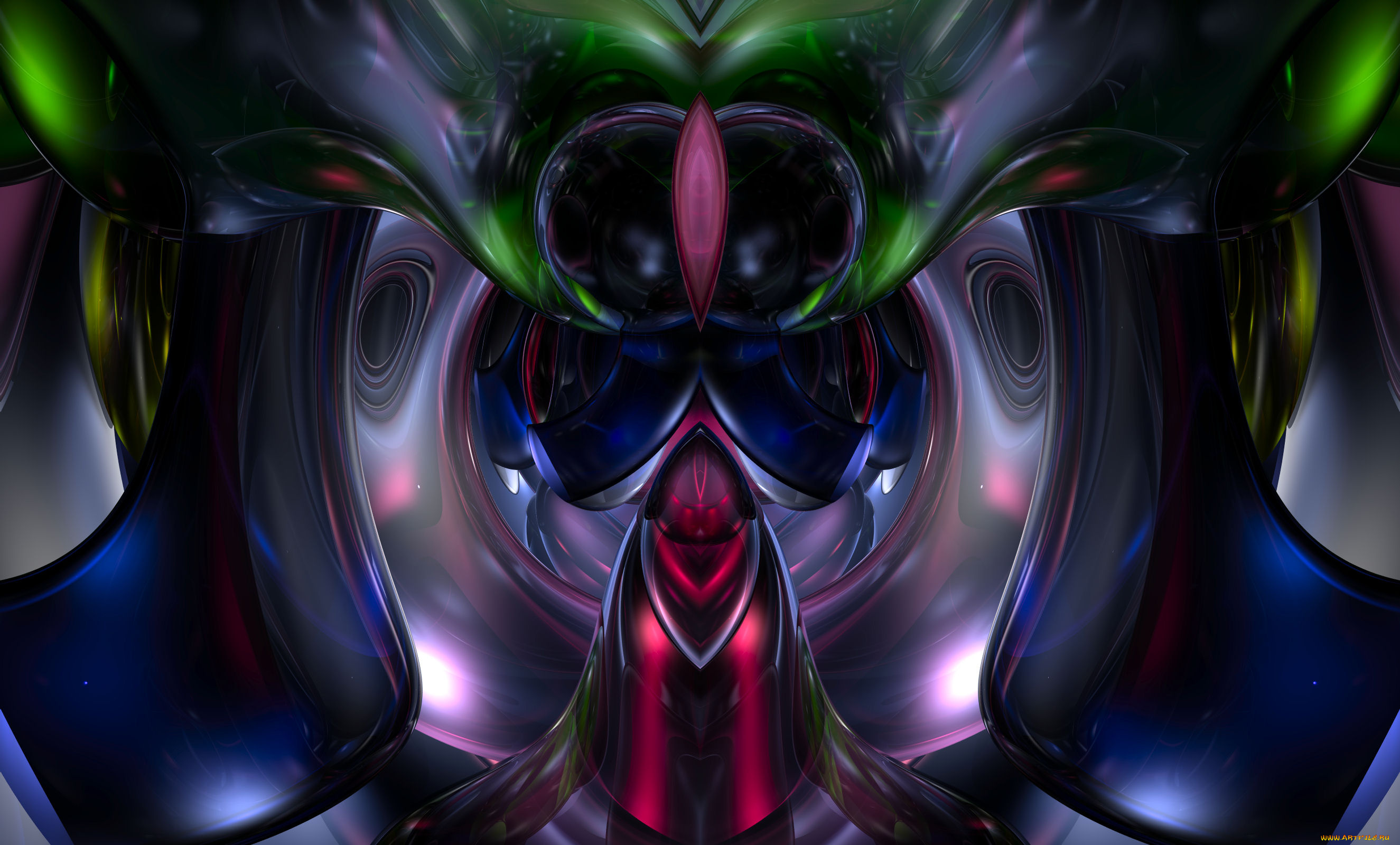 3д, графика, fractal, фракталы, узор, цвета, фон