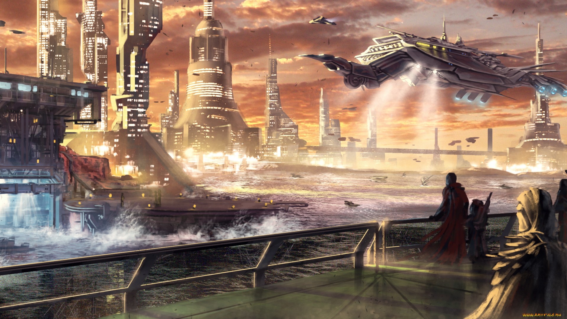 фэнтези, иные, миры, , иные, времена, будущие, река, мегаполис, город
