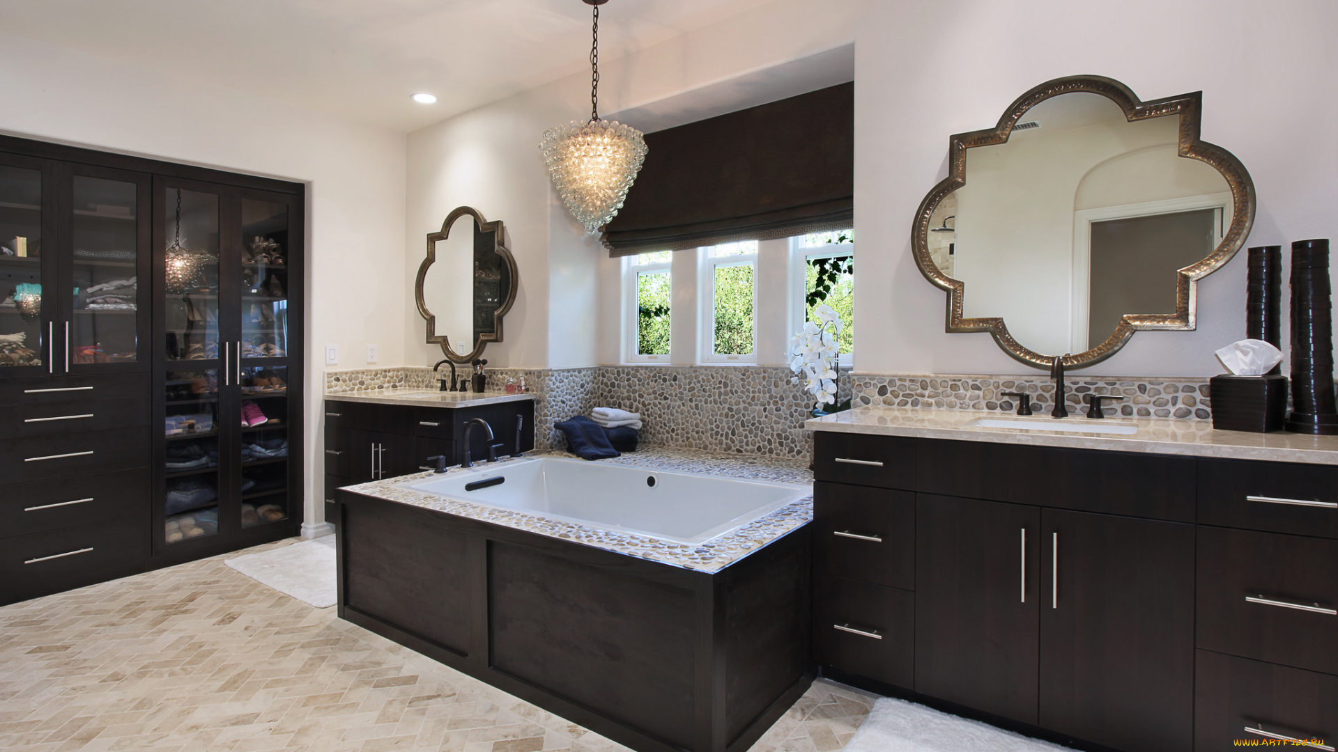 интерьер, ванная, и, туалетная, комнаты, дизайн, ванная, стиль