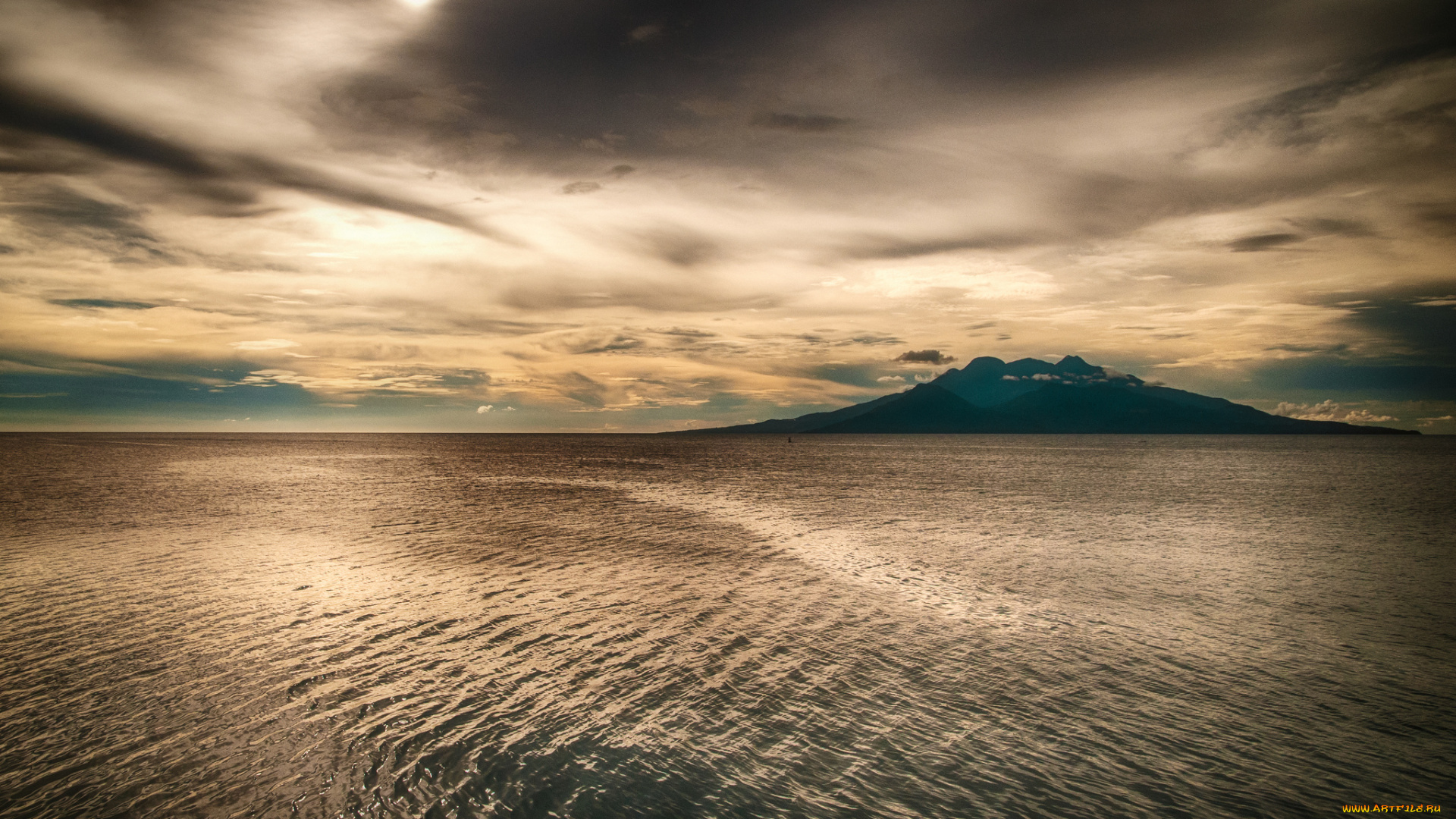 природа, реки, озера, остров, camiguin, солнце, тучи, филиппины, облака