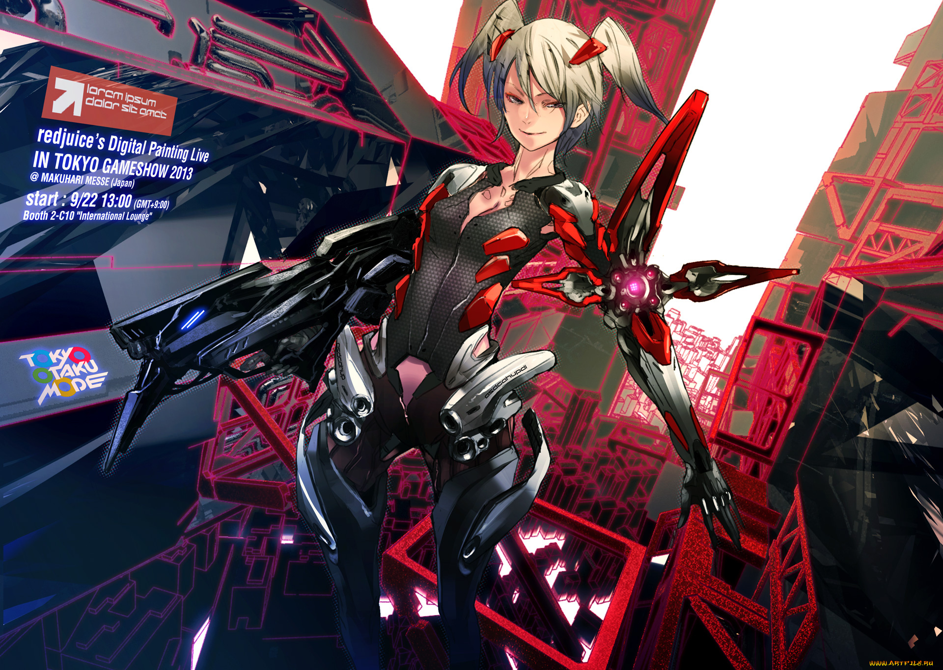 by, redjuice, аниме, -weapon, , blood, &, technology, меха, костюм, технологии, девушка, оружие