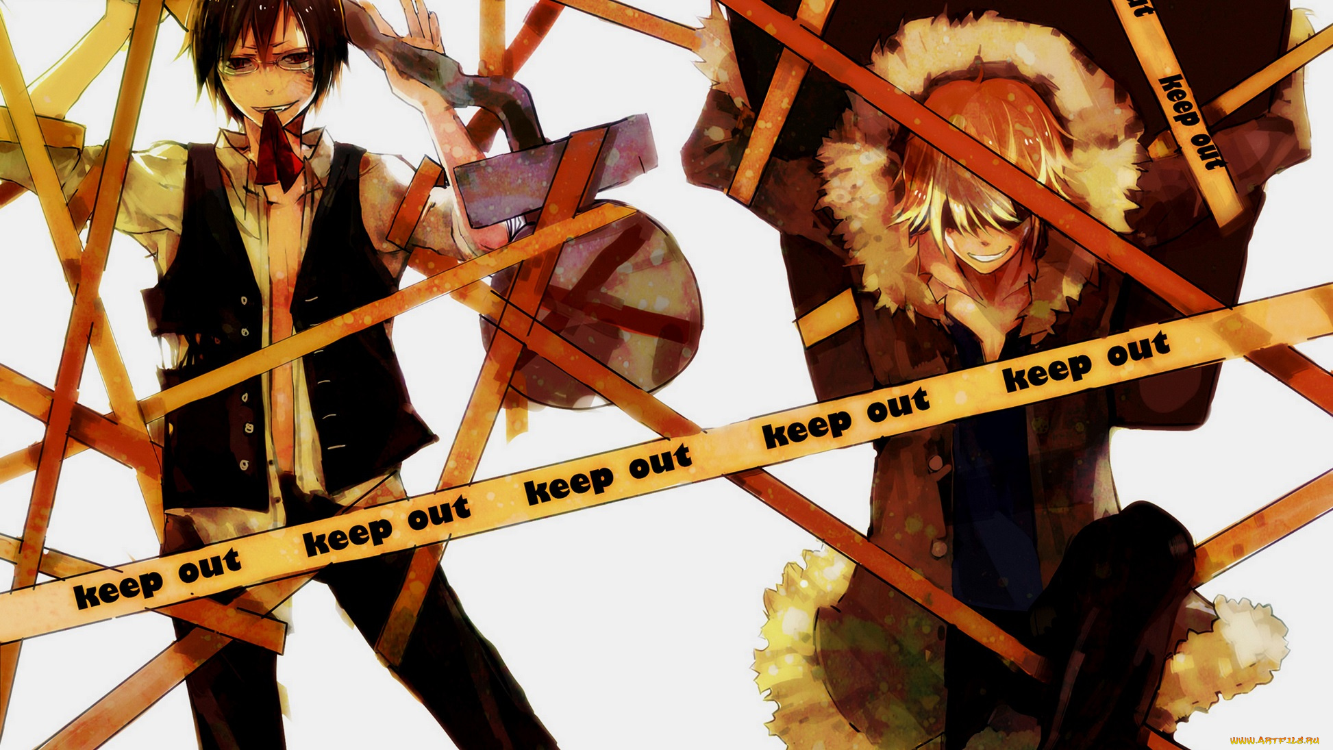 аниме, dyurarara, дюрарара, персонажи, orihara, izaya, арт, heiwajima, shizuo, мужчина