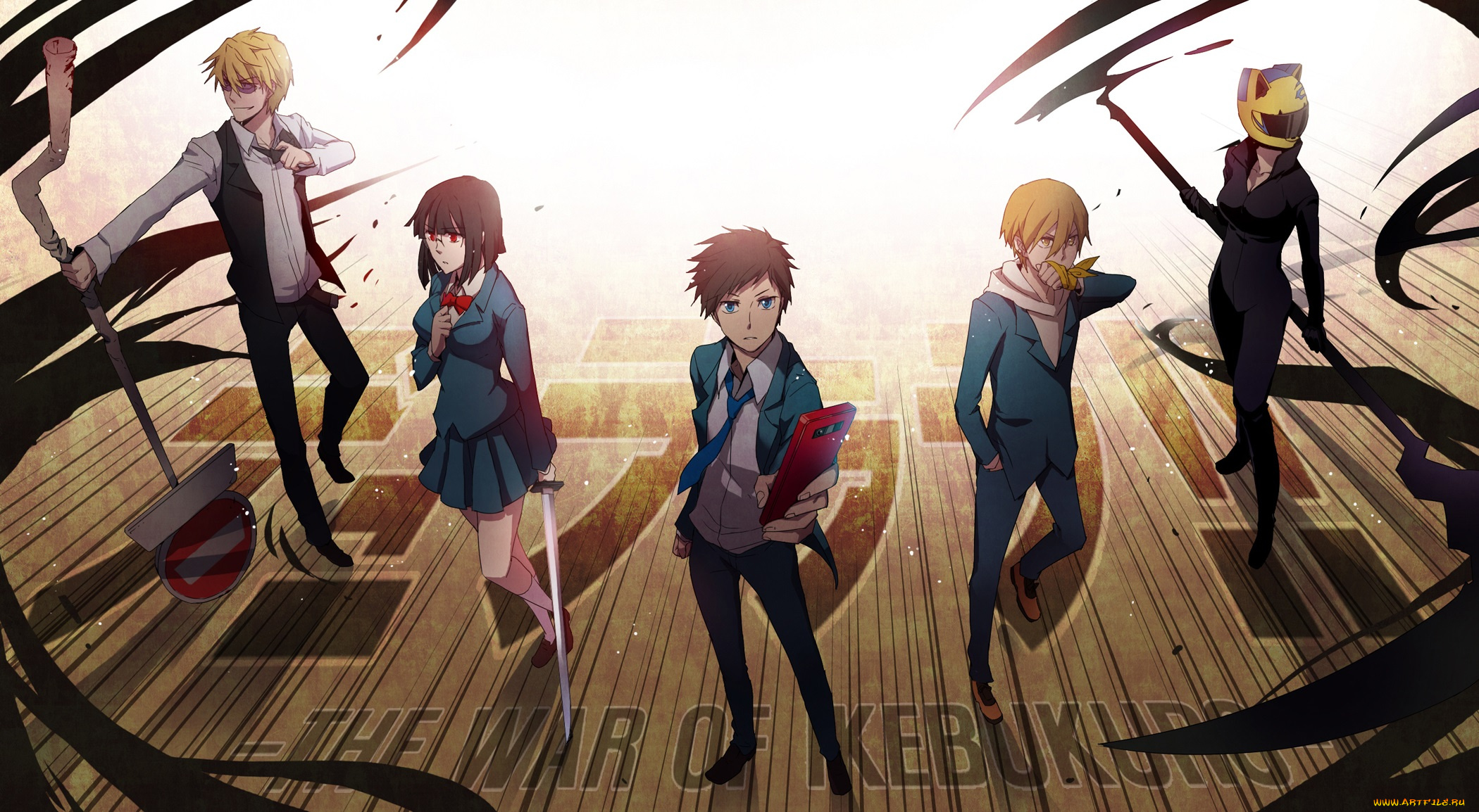 аниме, dyurarara, ryuugamine, mikado, kida, masaomi, heiwajima, shizuo, sonohara, anri, celty, sturluson, девушки, мужчины, дюрарара, арт, персонажи