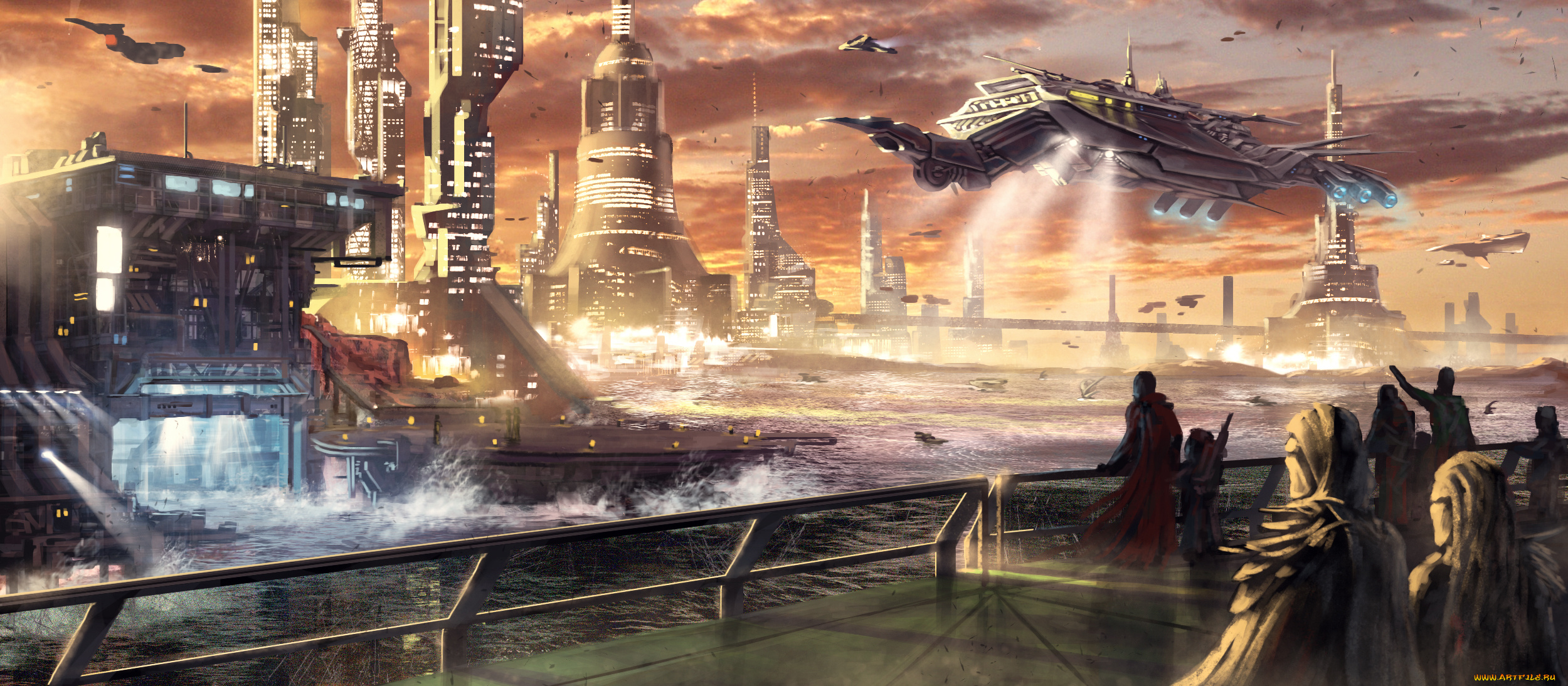 фэнтези, иные, миры, , иные, времена, будущие, река, мегаполис, город