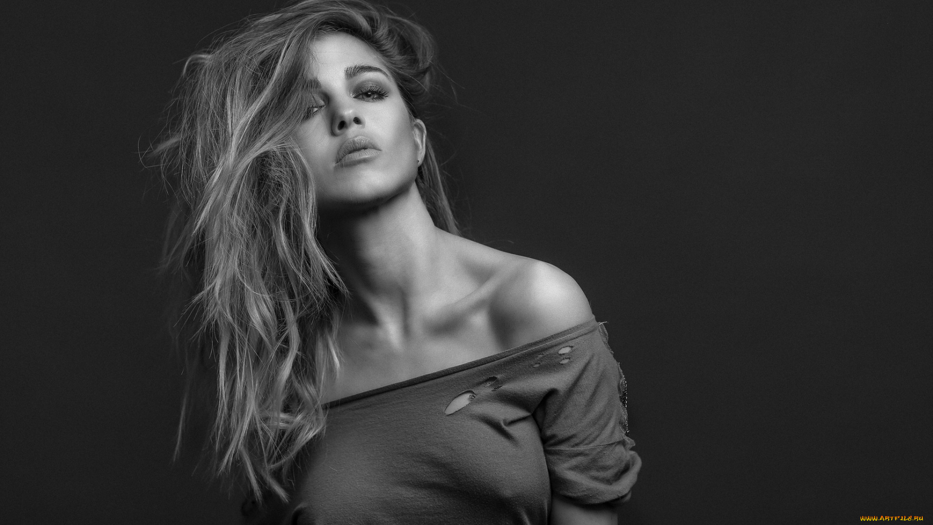 девушки, -unsort, , Черно-белые, обои, лицо, взгляд