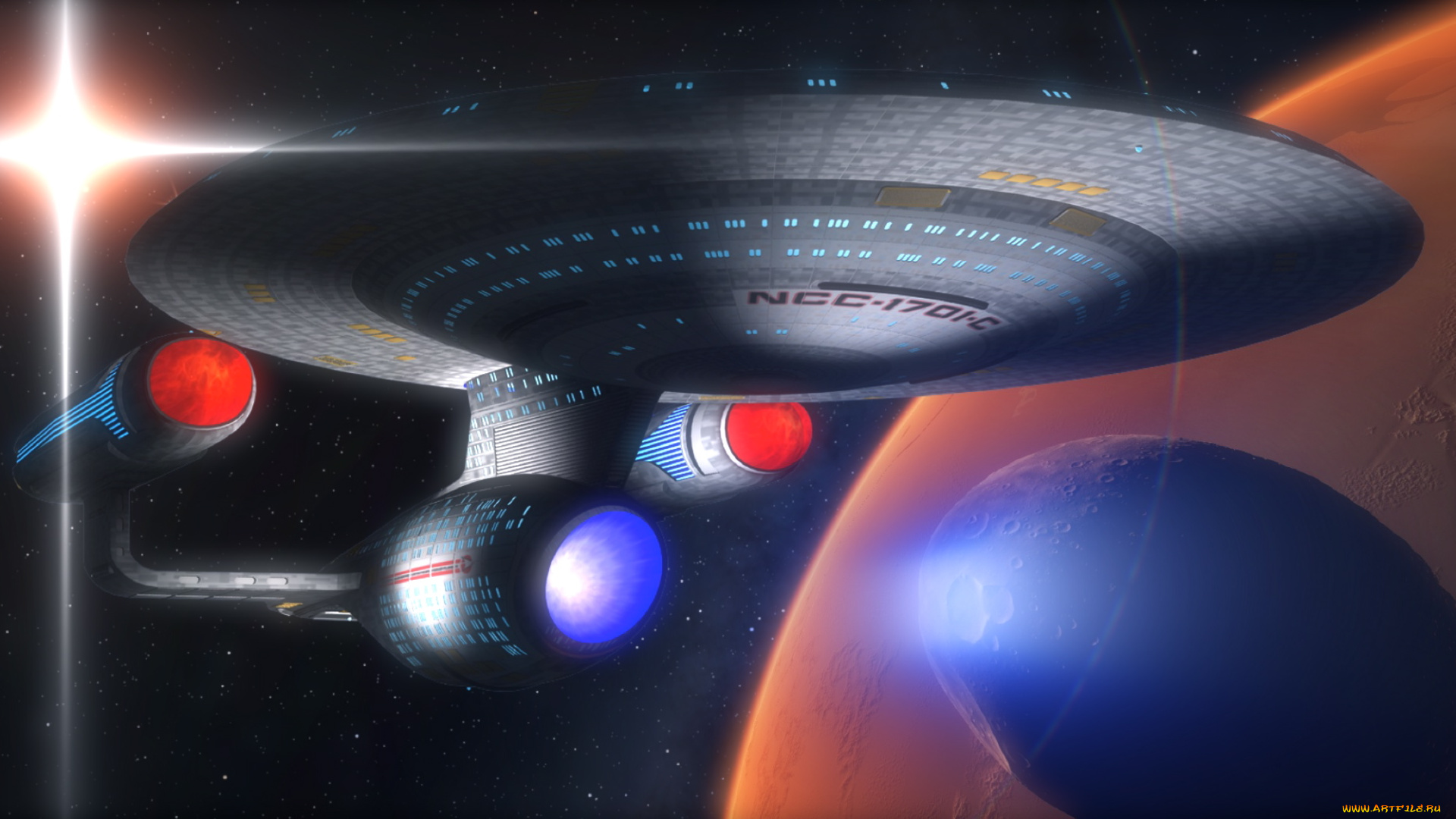 космос, арт, космический, корабль, полет, вселенная, планета