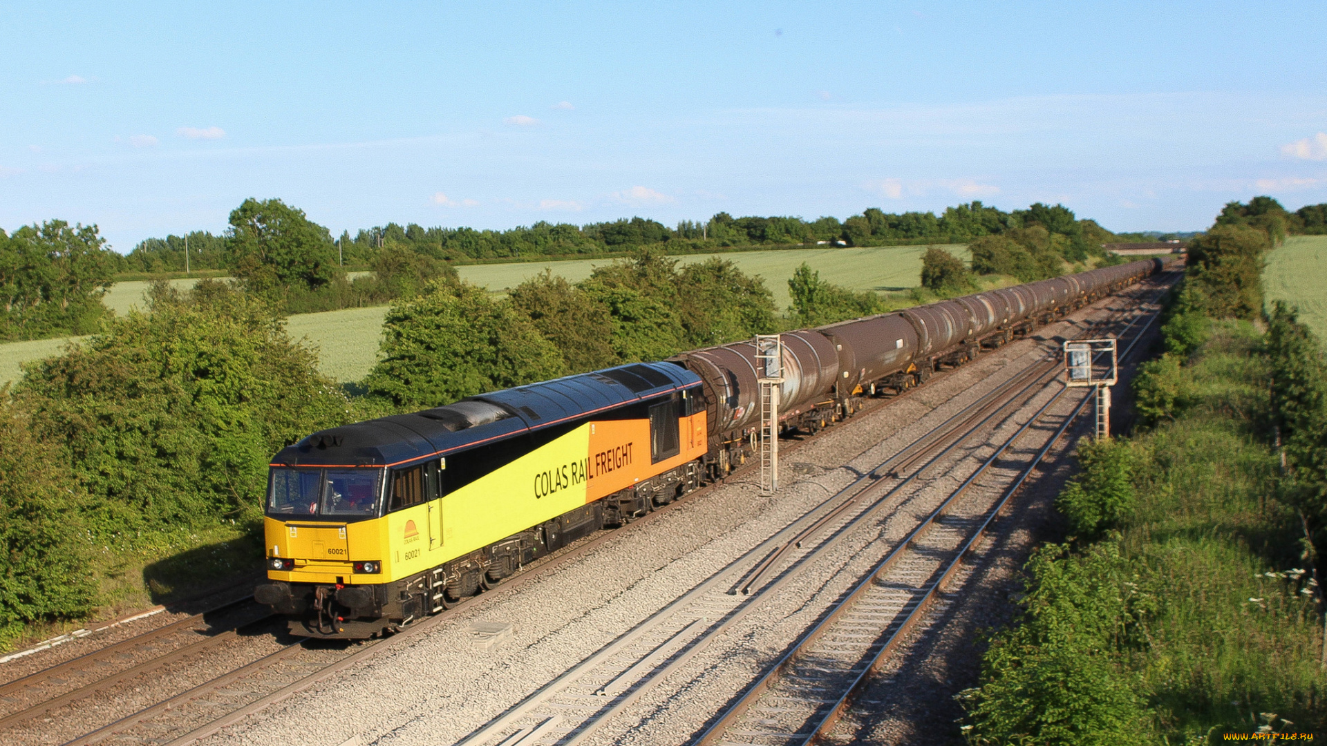 техника, поезда, железная, состав, локомотив, дорога, рельсы