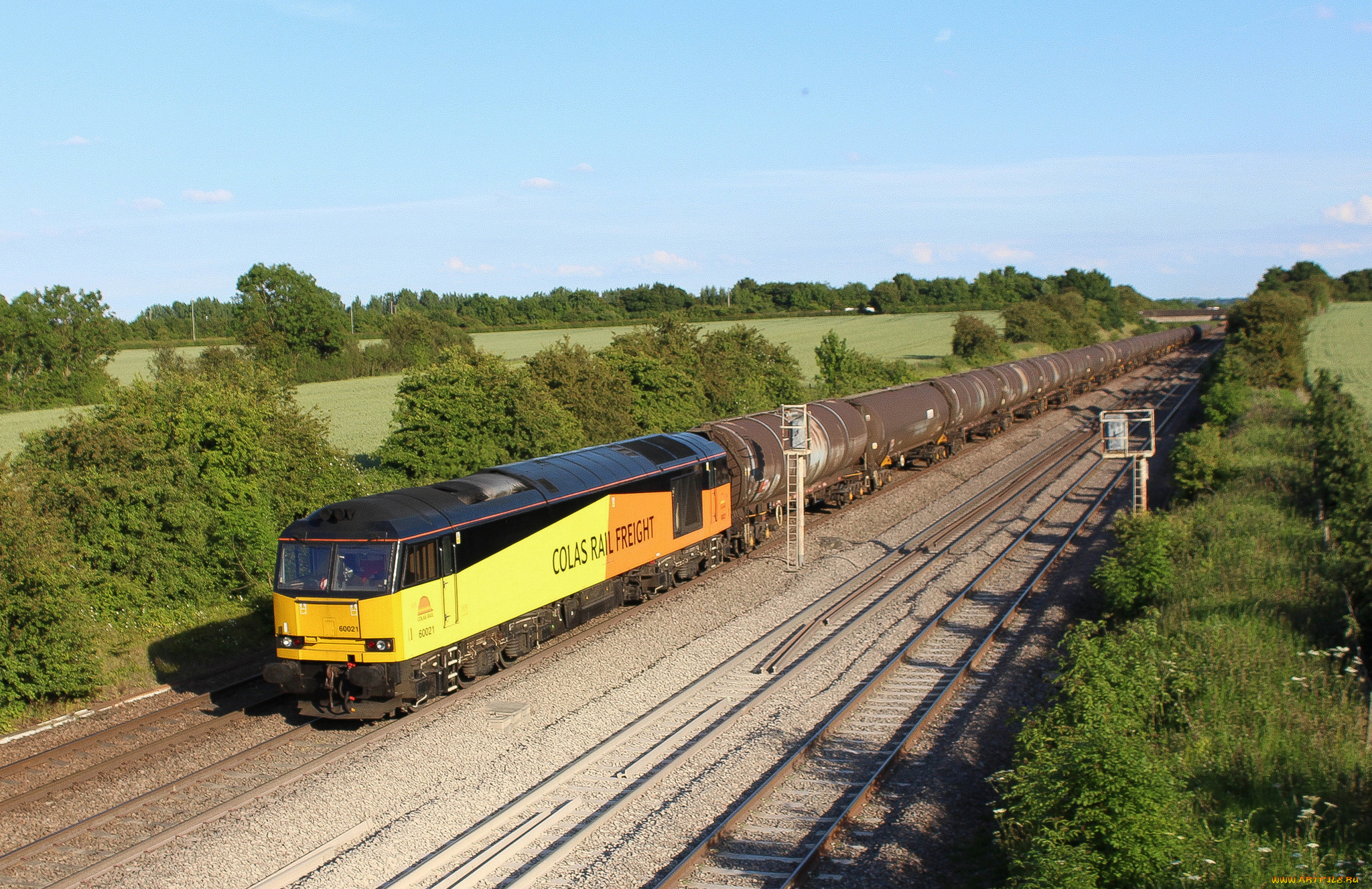 техника, поезда, железная, состав, локомотив, дорога, рельсы