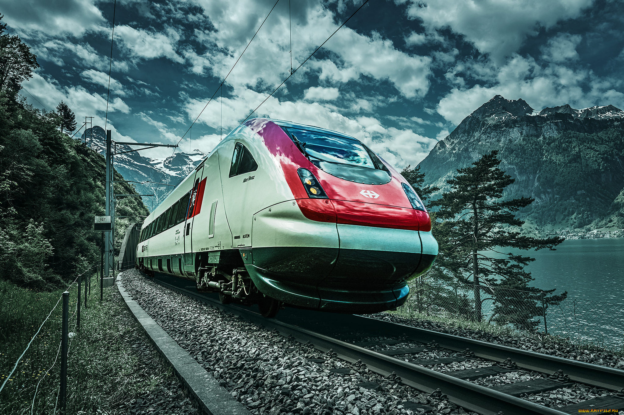 техника, поезда, состав, рельсы, локомотив, дорога, железная