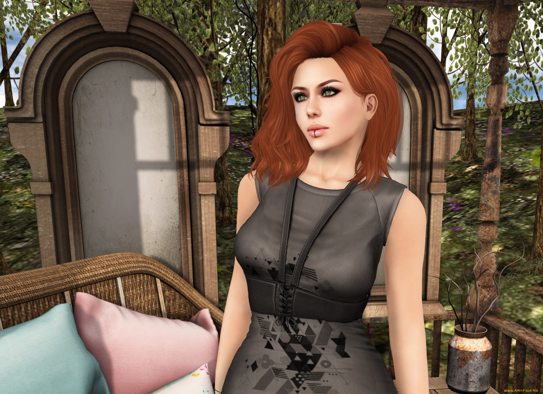 3д, графика, люди, , people, фон, взгляд, девушка