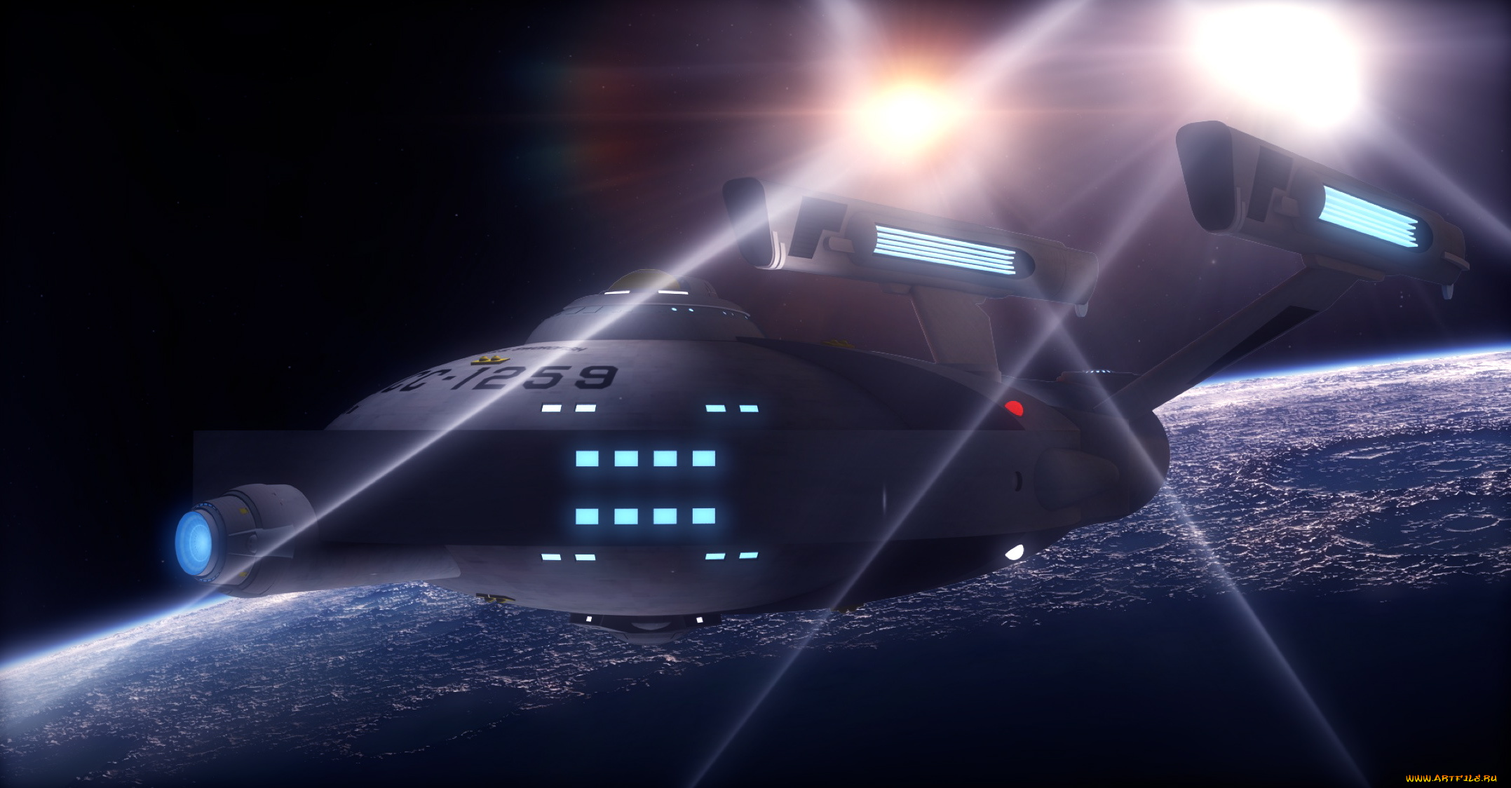 космос, арт, вселенная, полет, космический, корабль
