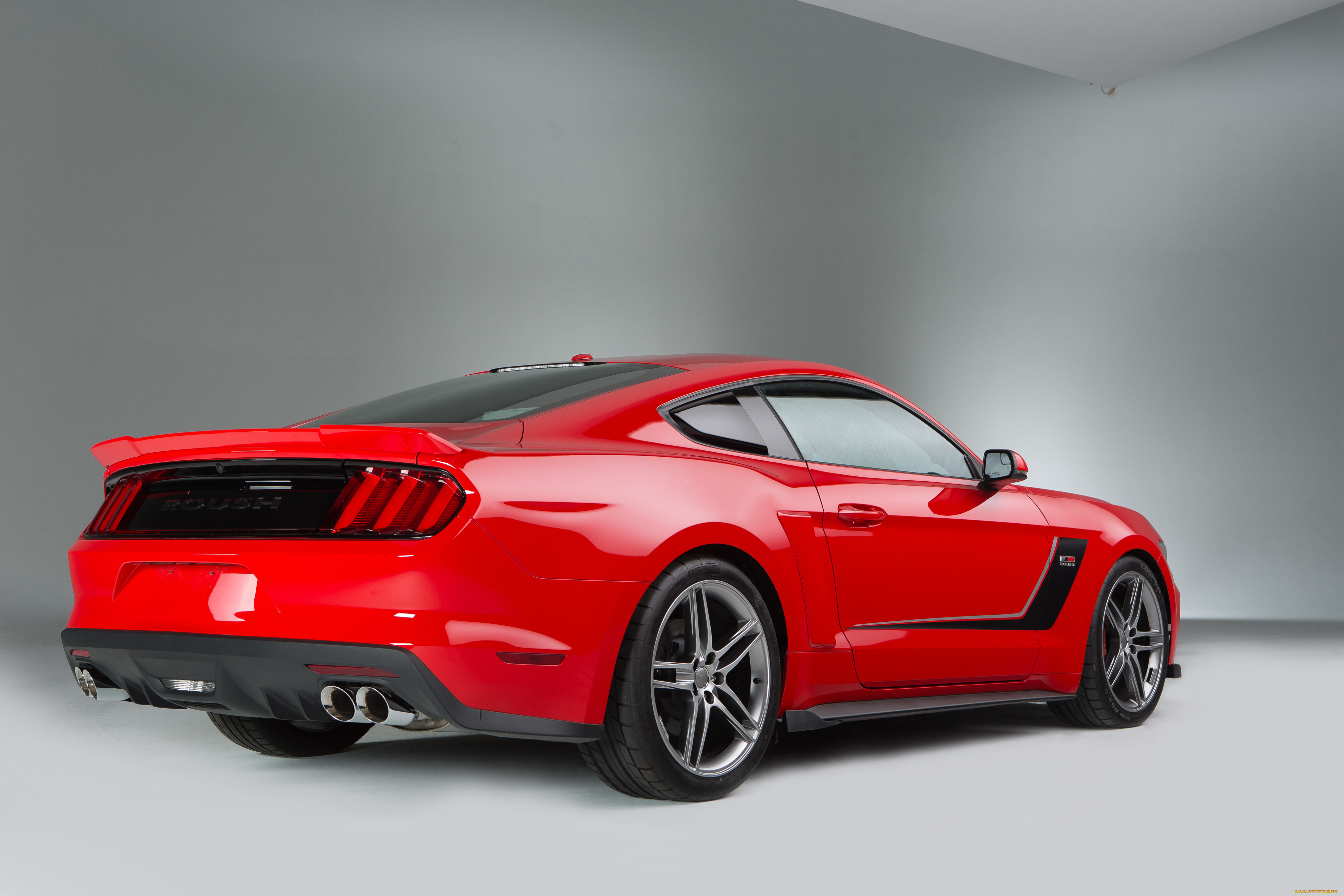 автомобили, mustang, красный, stage, 3, 2015г, roush