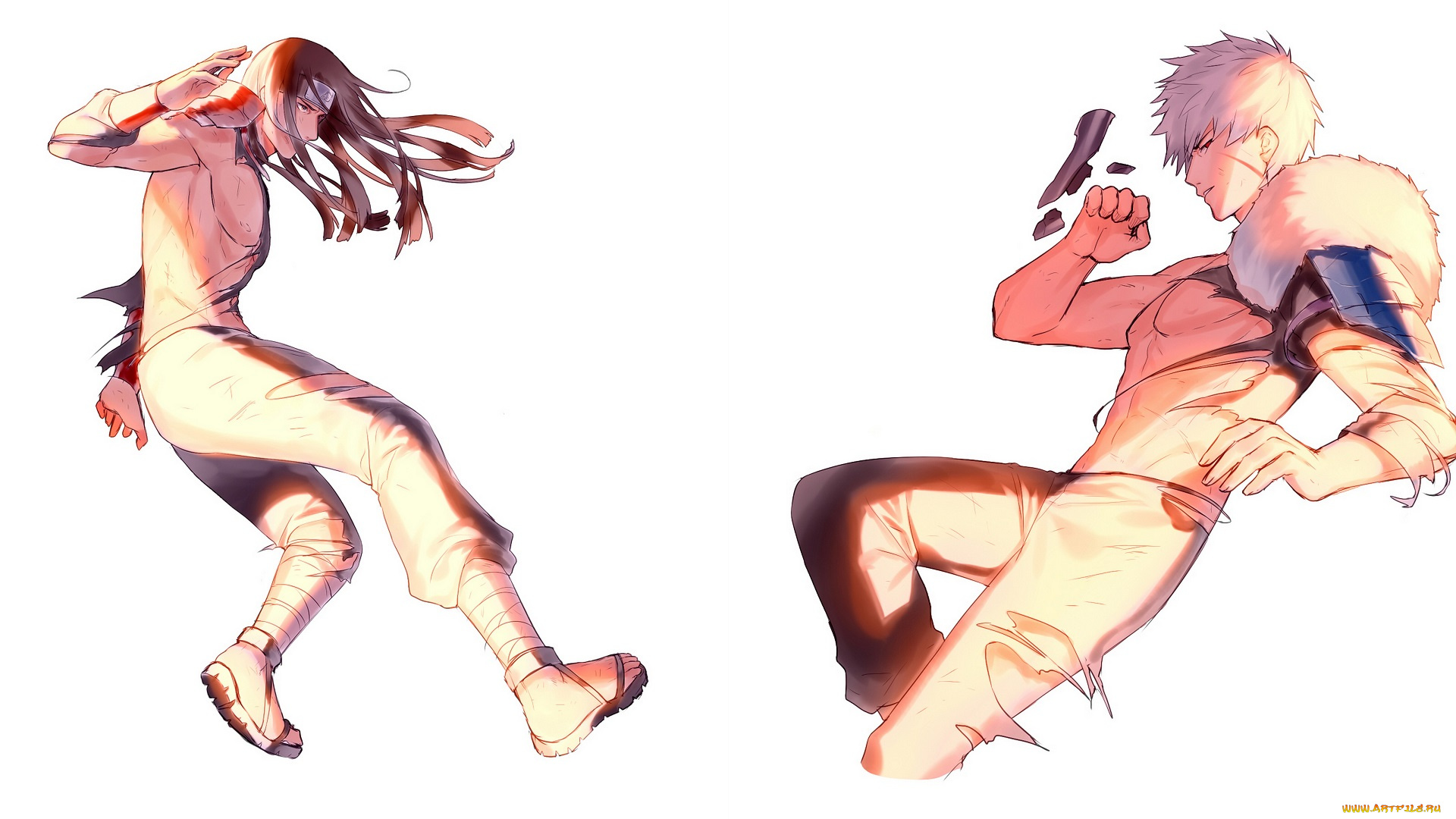 аниме, naruto, братья, тобирама, хаширама